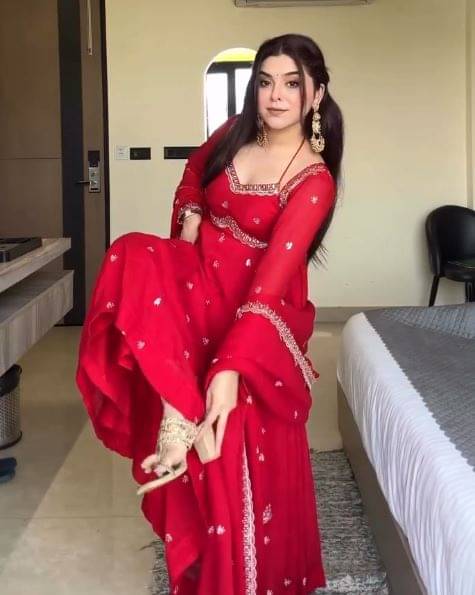 Trandtide Women Georgette Anarkali Stitched Ethnic Gown With Dupatta ( Red ) Trandtide Women Georgette Anarkali Stitched Ethnic Gown With Dupatta ( Red )