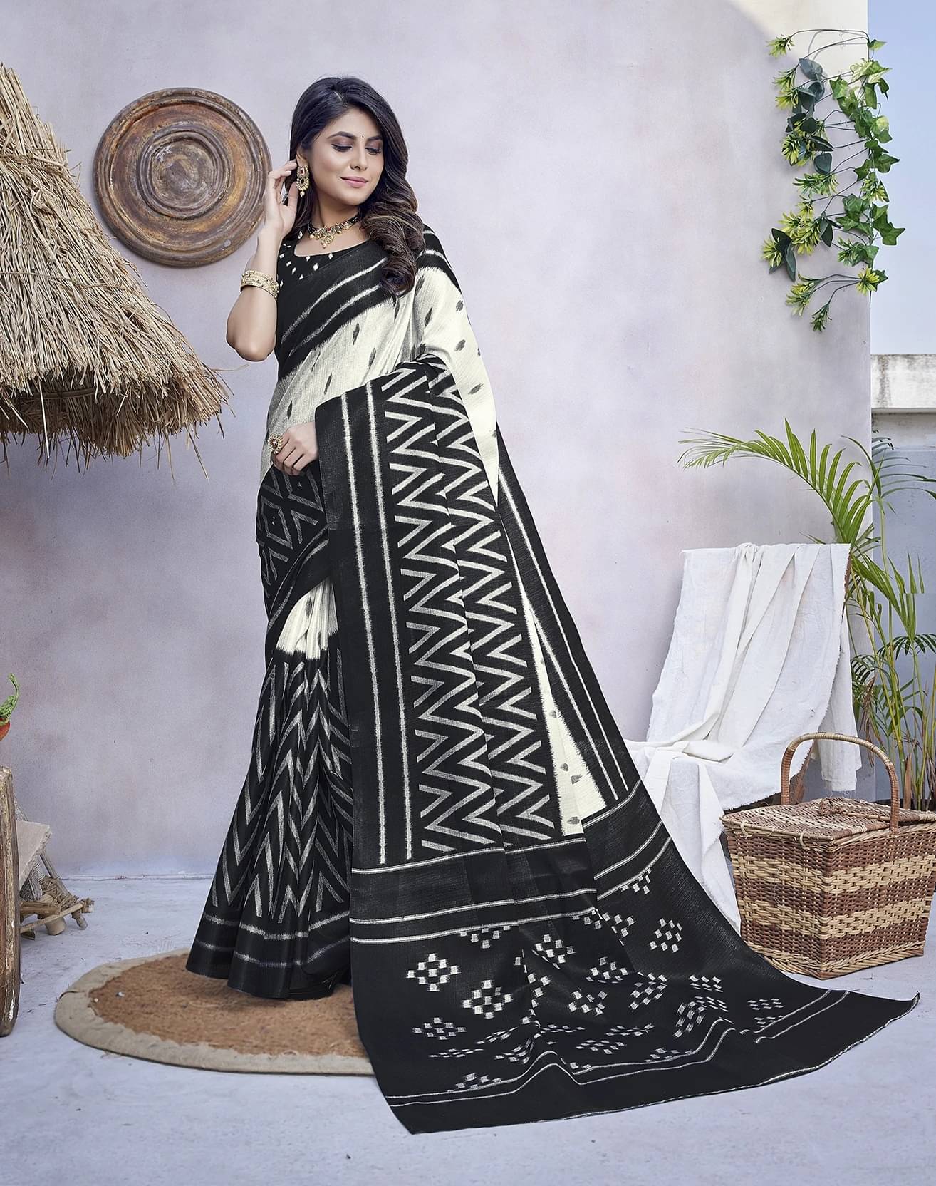     			Yashika Art Silk Printed Mysore Silk Sarees With Unstitched Blouse Piece ( Black )