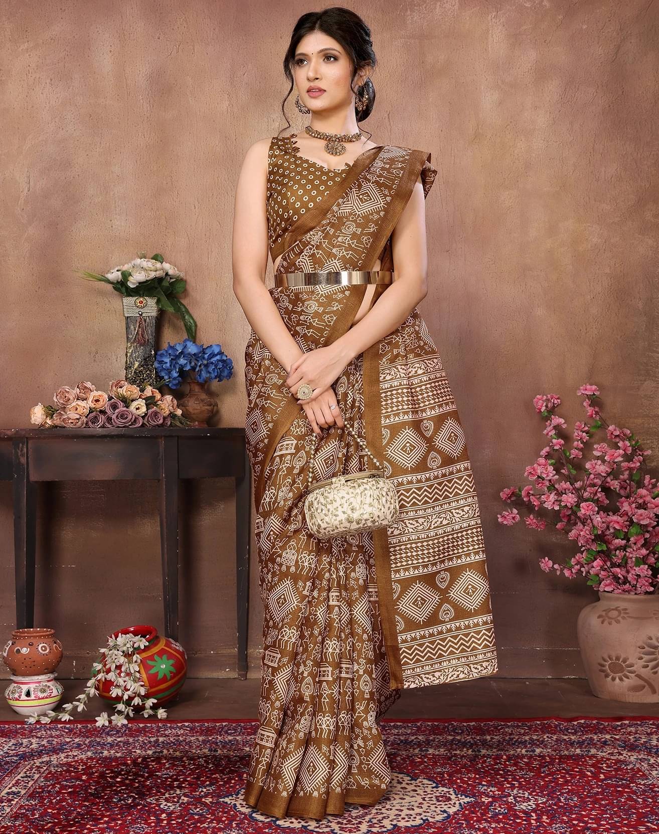 Yashika Art Silk Printed Regular Saree With Unstitched Blouse Piece ( Yellow )     			Yashika Art Silk Printed Regular Saree With Unstitched Blouse Piece ( Yellow )