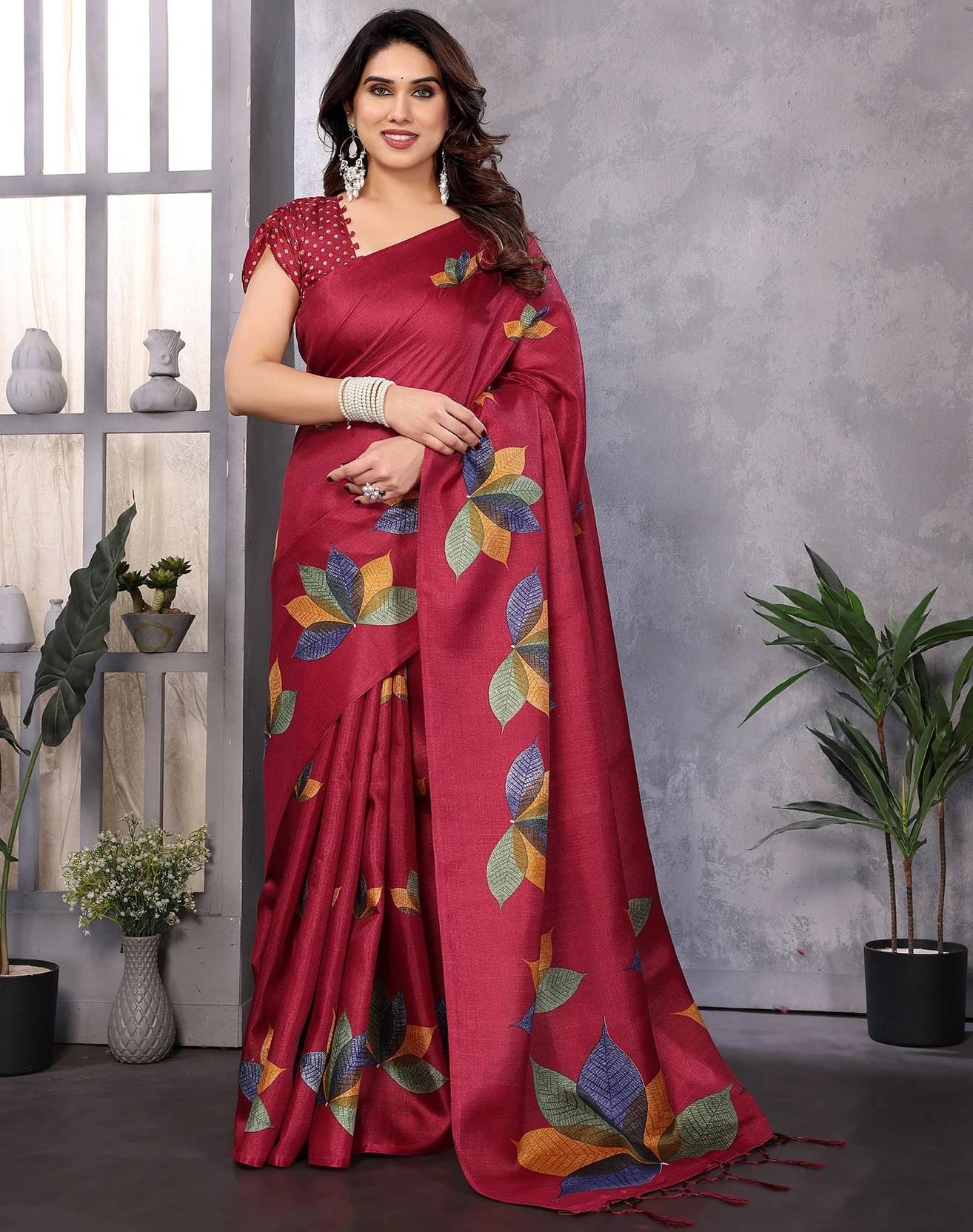     			Yashika Art Silk Printed Regular Saree With Unstitched Blouse Piece ( Multicolor )