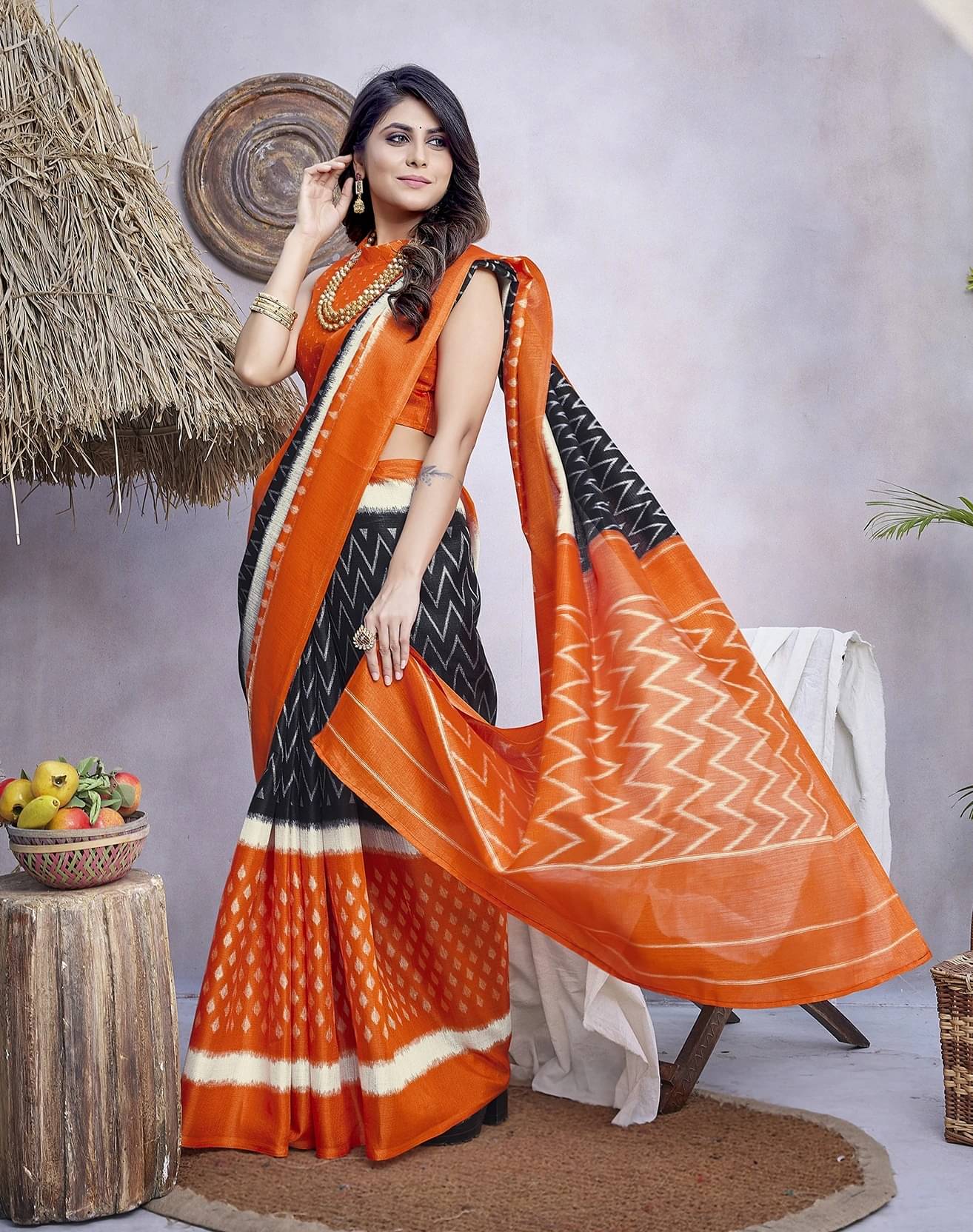     			Yashika Art Silk Printed Regular Saree With Unstitched Blouse Piece ( Multicolor )
