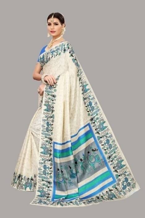     			Yashika Art Silk Woven Regular Saree With Unstitched Blouse Piece ( Blue )