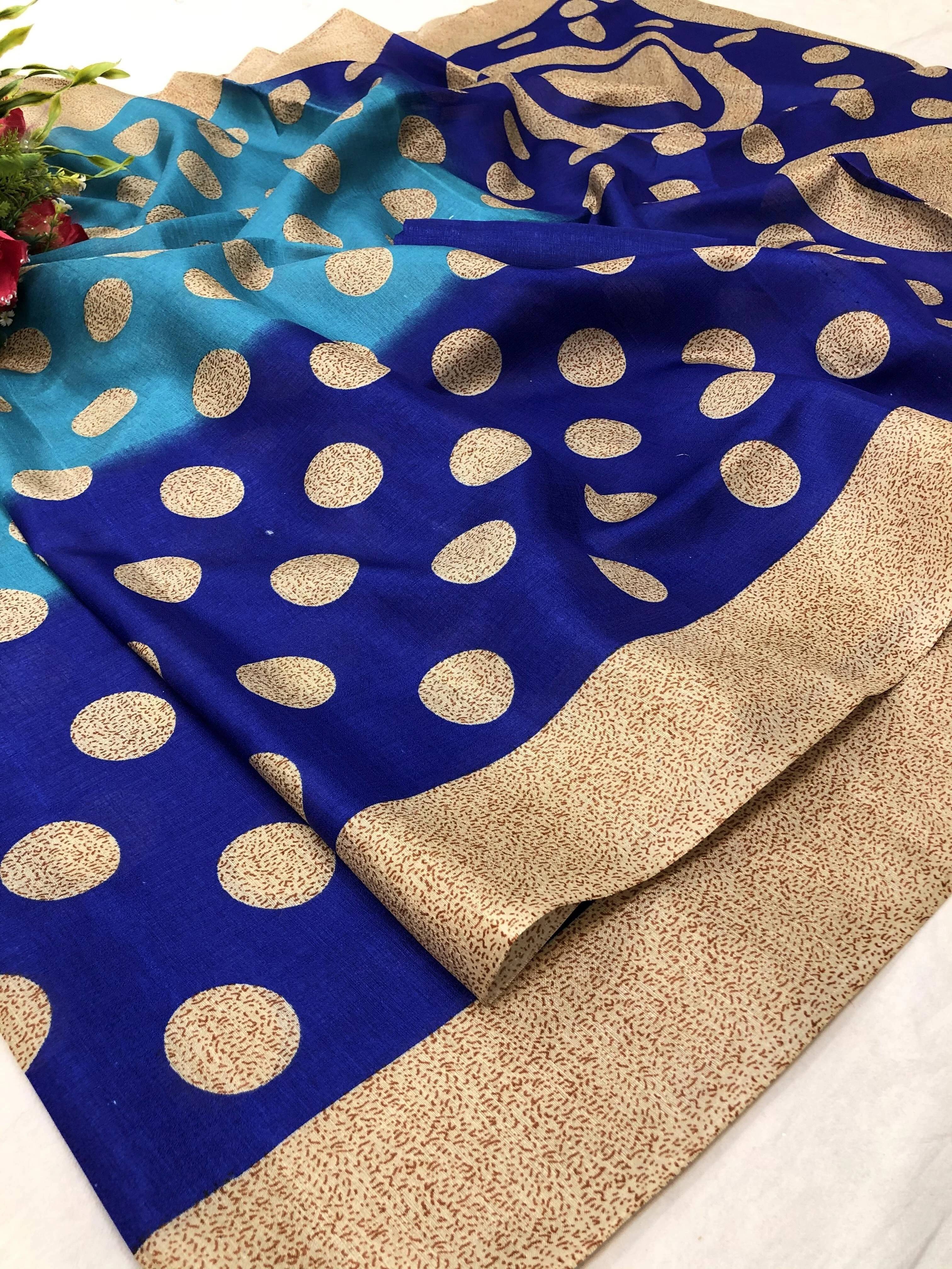Yashika Art Silk Woven Regular Saree With Unstitched Blouse Piece ( Blue ) Yashika Art Silk Woven Regular Saree With Unstitched Blouse Piece ( Blue )