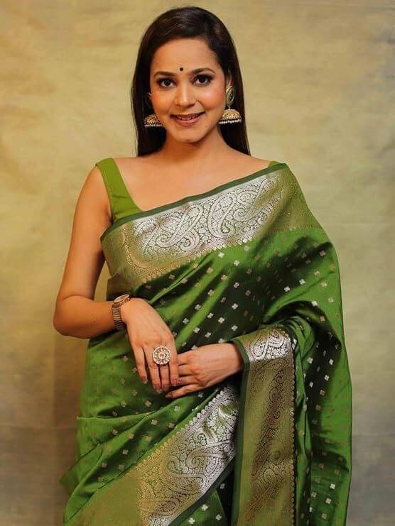     			Yashika Cotton Silk Printed Kanjeevaram Sarees With Unstitched Blouse Piece ( Green )