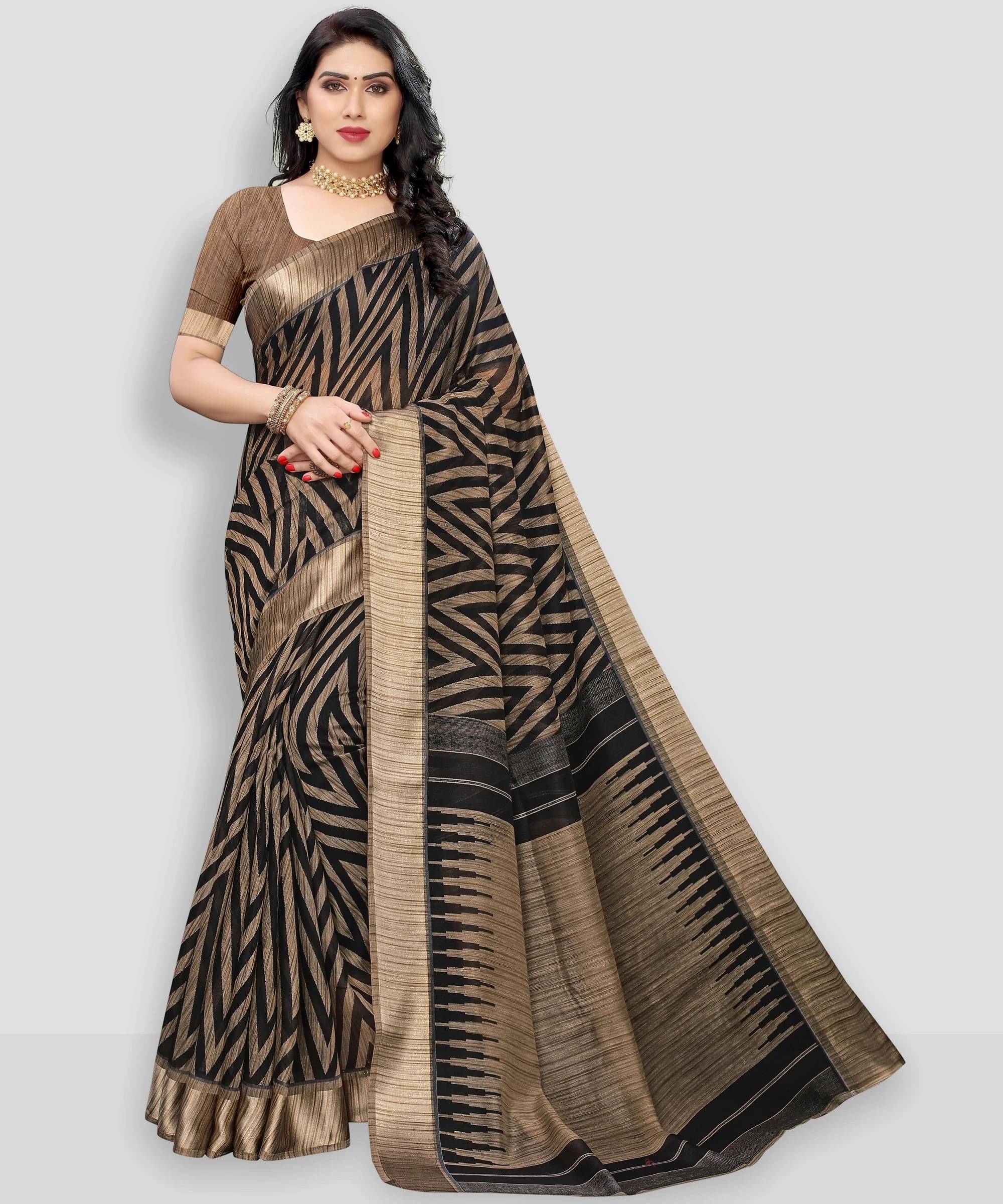Yashika Cotton Silk Printed Regular Saree With Unstitched Blouse Piece ( Multicolor )     			Yashika Cotton Silk Printed Regular Saree With Unstitched Blouse Piece ( Multicolor )