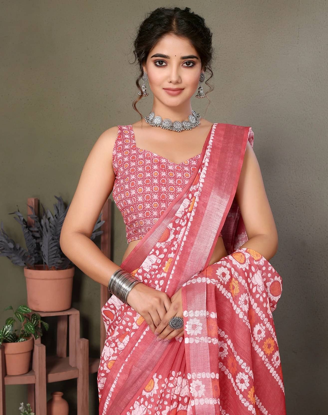 Yashika Cotton Silk Woven Chettinad Saree With Unstitched Blouse Piece ( Pink )     			Yashika Cotton Silk Woven Chettinad Saree With Unstitched Blouse Piece ( Pink )