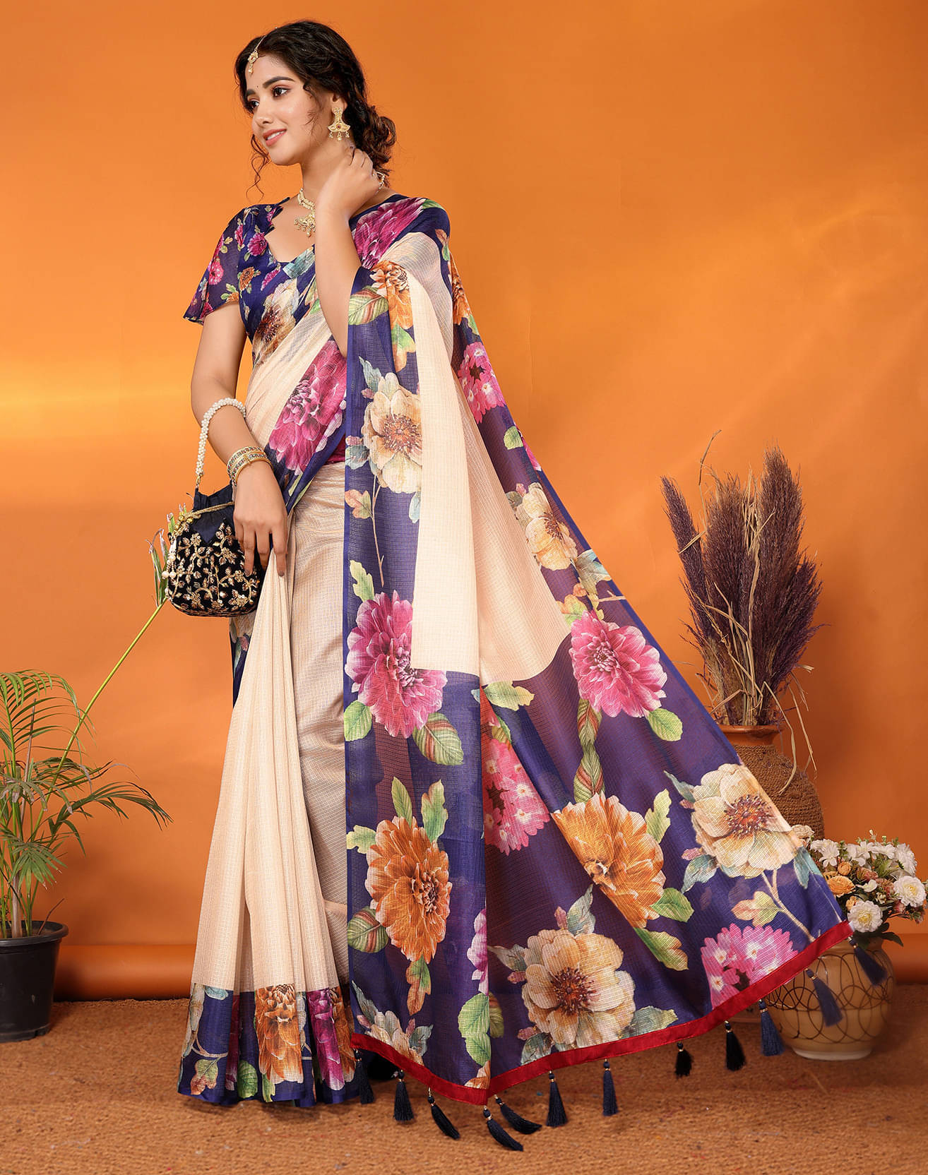 Yashika Cotton Silk Woven Chettinad Saree With Unstitched Blouse Piece ( Multicolor ) Yashika Cotton Silk Woven Chettinad Saree With Unstitched Blouse Piece ( Multicolor )