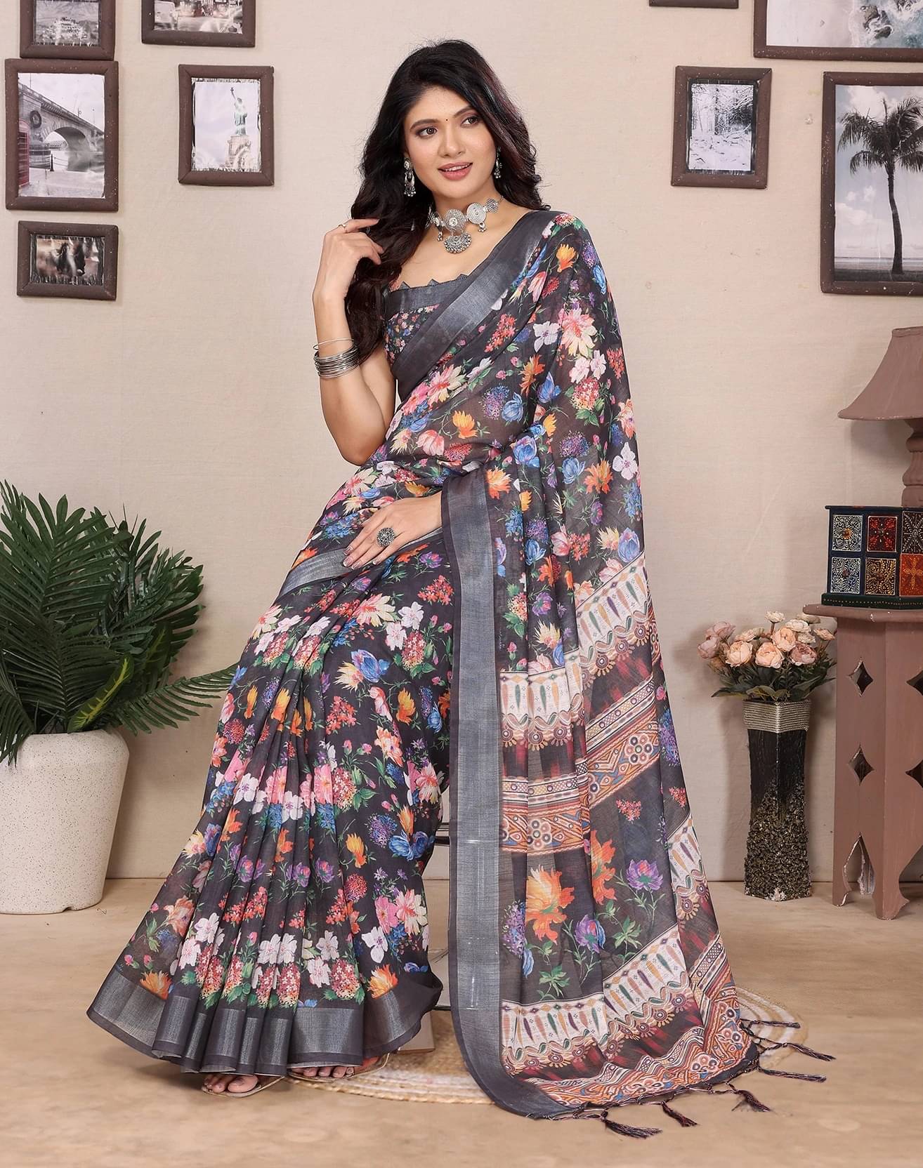 Yashika Cotton Silk Woven Regular Saree With Unstitched Blouse Piece ( Blue )     			Yashika Cotton Silk Woven Regular Saree With Unstitched Blouse Piece ( Blue )
