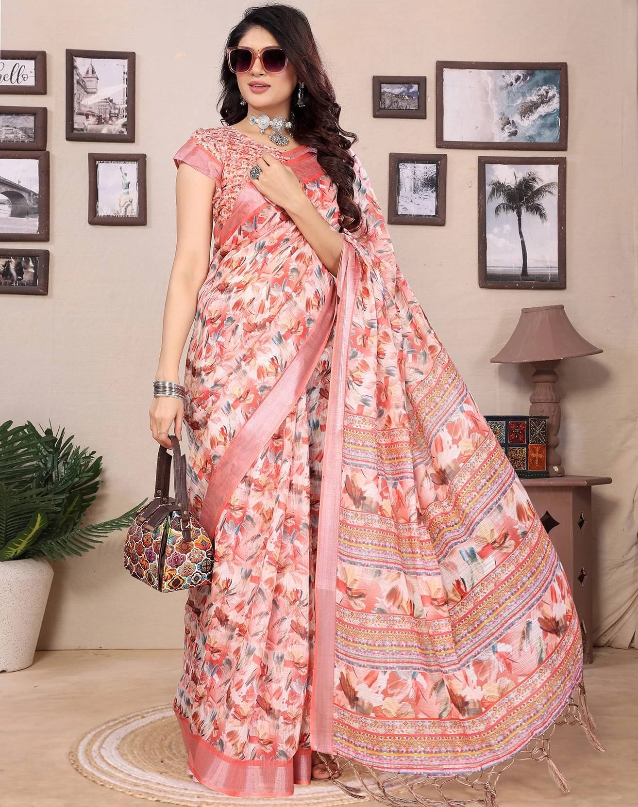 Yashika Cotton Silk Woven Regular Saree With Unstitched Blouse Piece ( Pink ) Yashika Cotton Silk Woven Regular Saree With Unstitched Blouse Piece ( Pink )