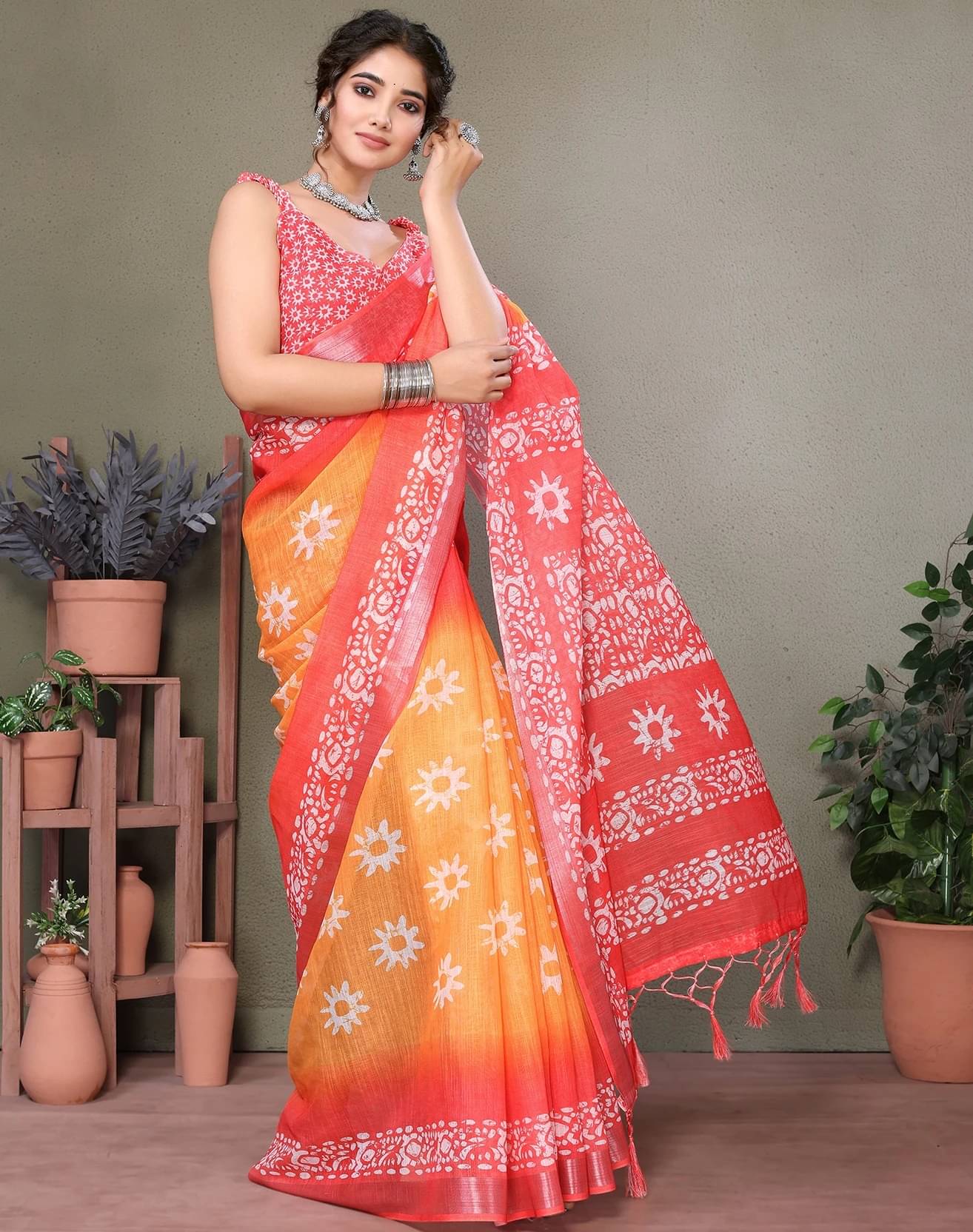     			Yashika Cotton Silk Woven Regular Saree With Unstitched Blouse Piece ( Yellow )