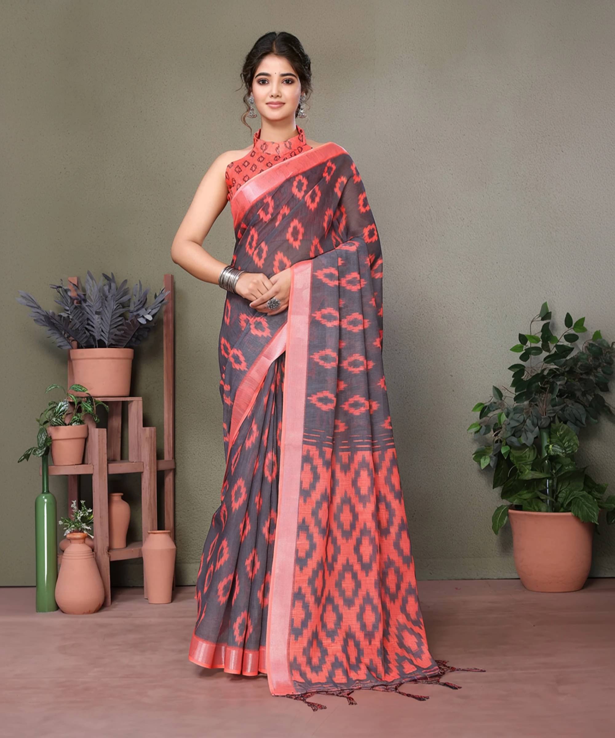Yashika Cotton Silk Woven Regular Saree With Unstitched Blouse Piece ( Multicolor ) Yashika Cotton Silk Woven Regular Saree With Unstitched Blouse Piece ( Multicolor )