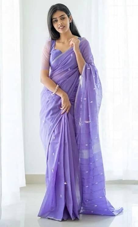 Yashika Cotton Silk Woven Regular Saree With Unstitched Blouse Piece ( Blue )     			Yashika Cotton Silk Woven Regular Saree With Unstitched Blouse Piece ( Blue )