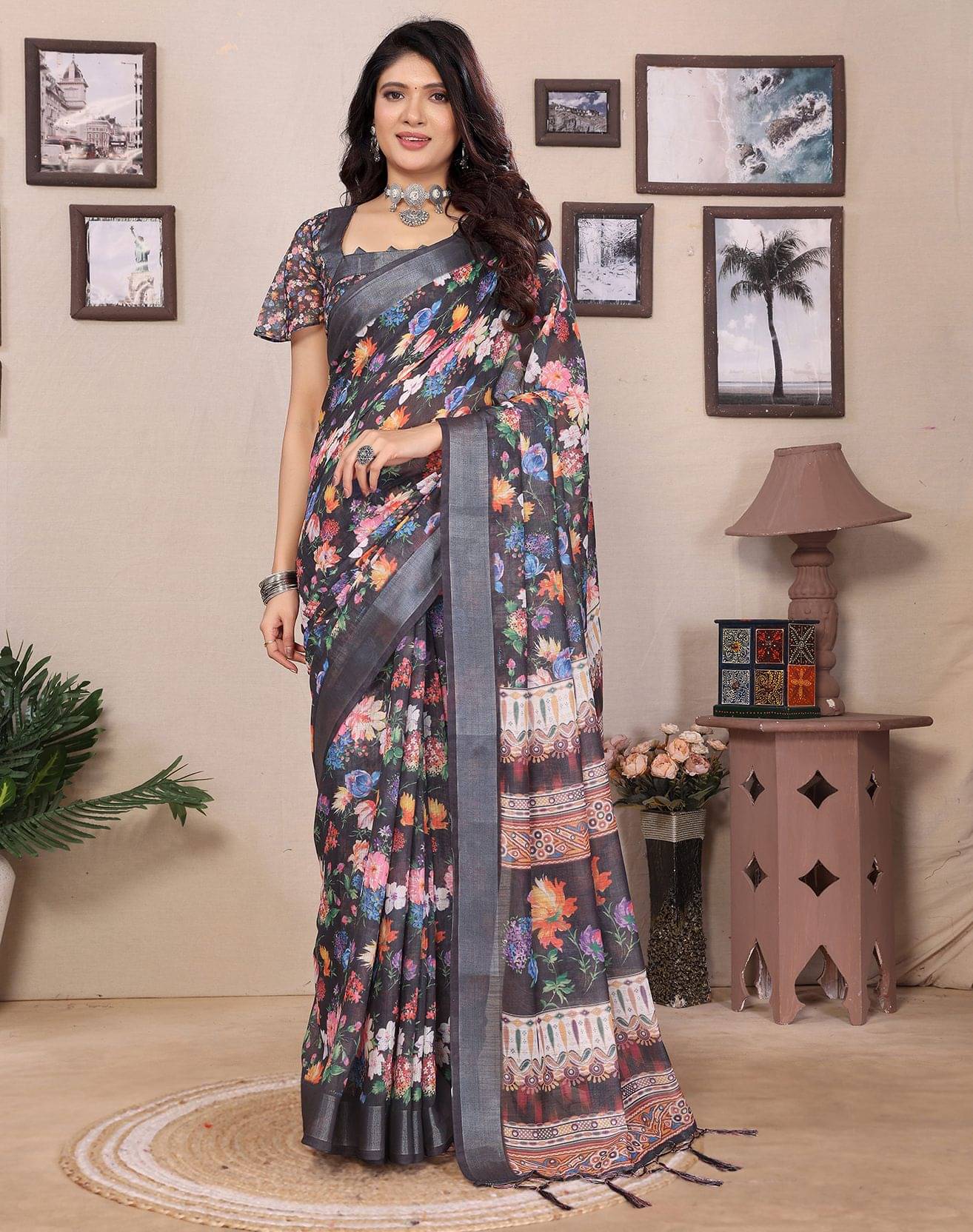 Yashika Cotton Silk Woven Regular Saree With Unstitched Blouse Piece ( Blue )     			Yashika Cotton Silk Woven Regular Saree With Unstitched Blouse Piece ( Blue )