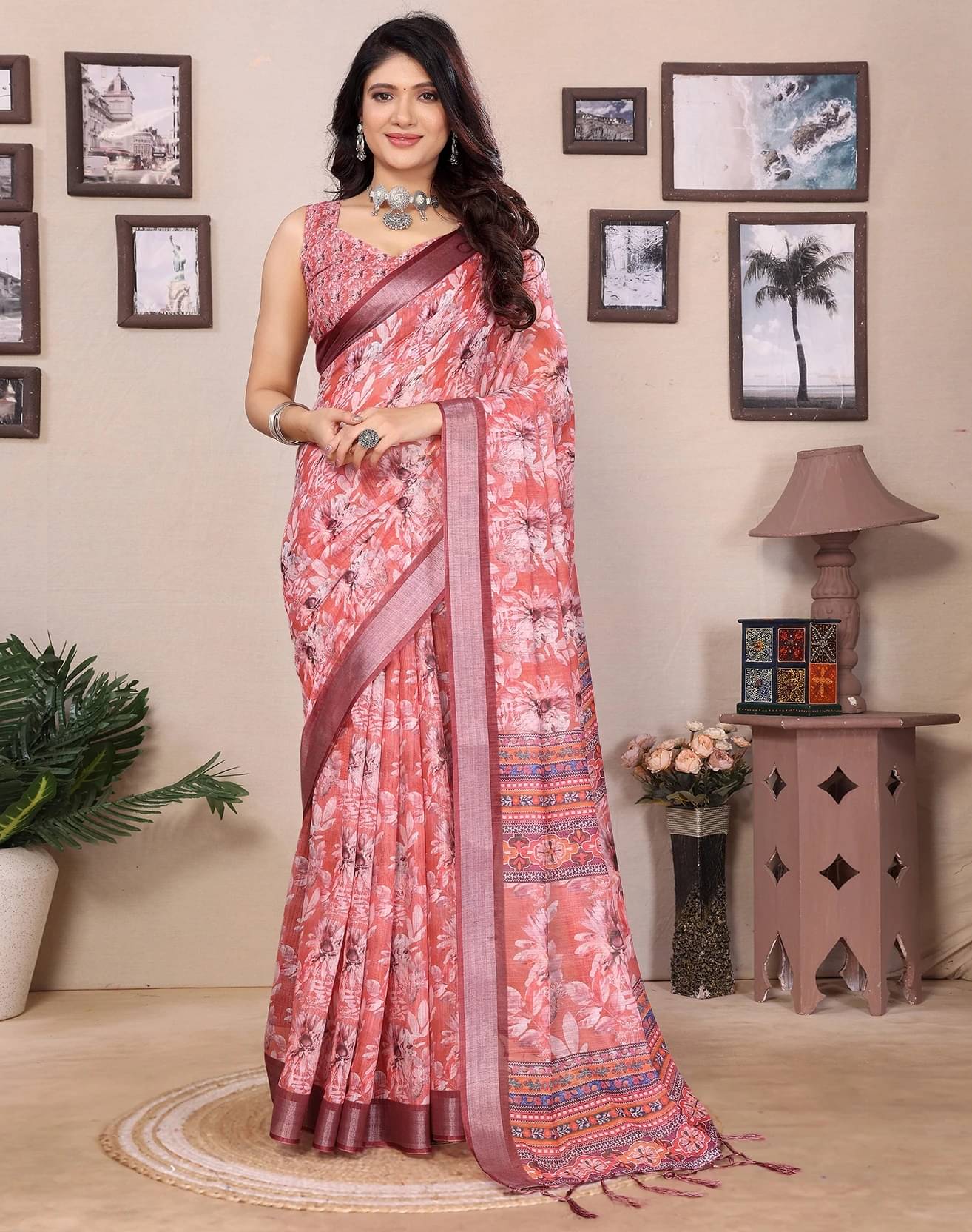     			Yashika Cotton Silk Woven Regular Saree With Unstitched Blouse Piece ( Pink )