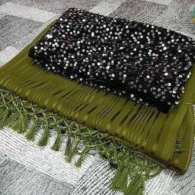     			Yashika Georgette Printed Regular Saree With Unstitched Blouse Piece ( Green )