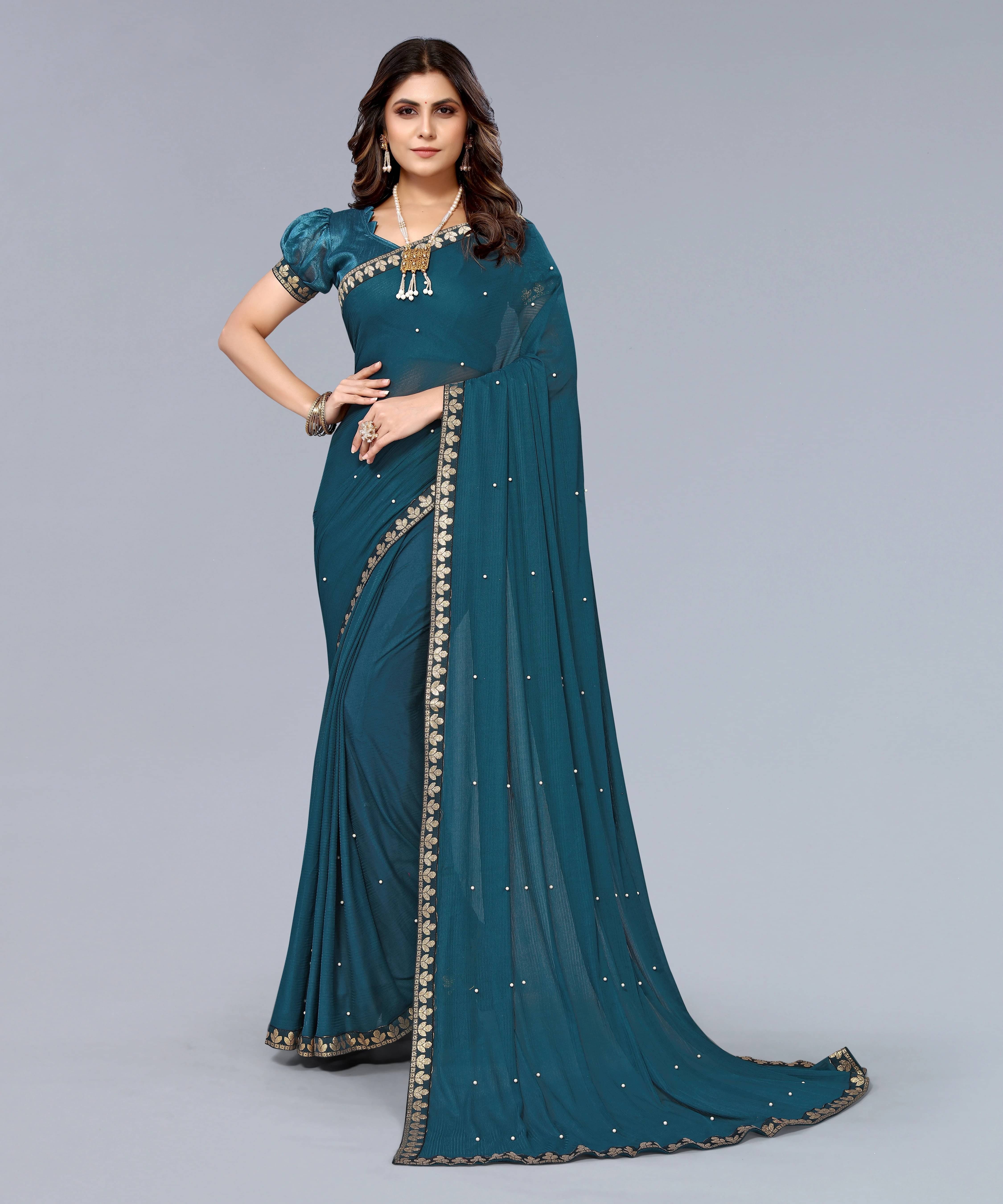 Yashika Lycra Solid Regular Saree With Unstitched Blouse Piece ( Light Green ) Yashika Lycra Solid Regular Saree With Unstitched Blouse Piece ( Light Green )
