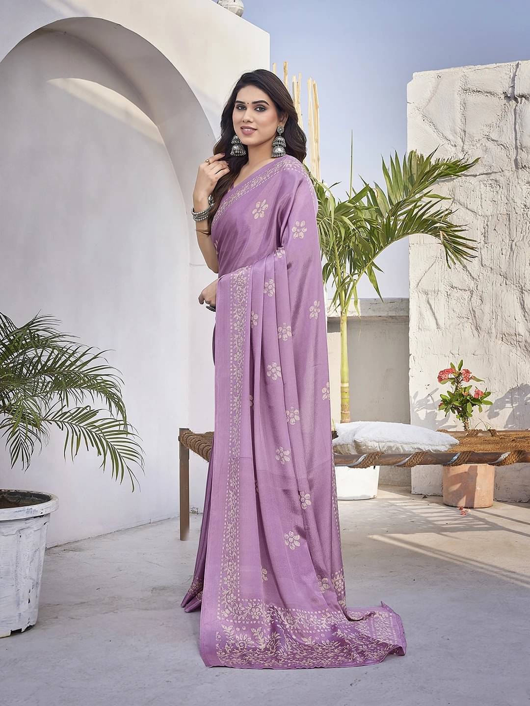     			Yashika Silk Printed Regular Saree With Unstitched Blouse Piece ( Multicolor )