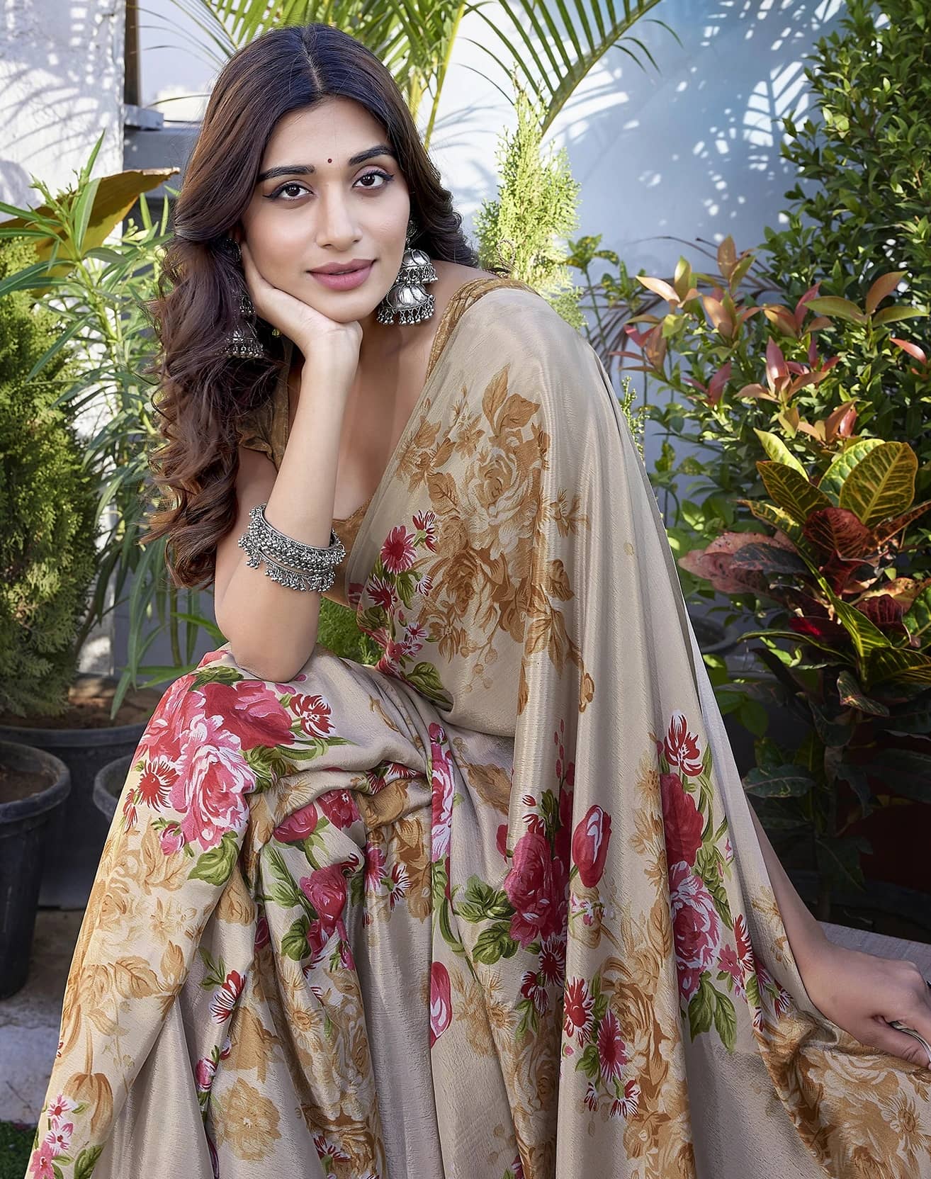 Yashika Silk Printed Regular Saree With Unstitched Blouse Piece ( Yellow ) - Sarees | Buy online on ZillyBuy