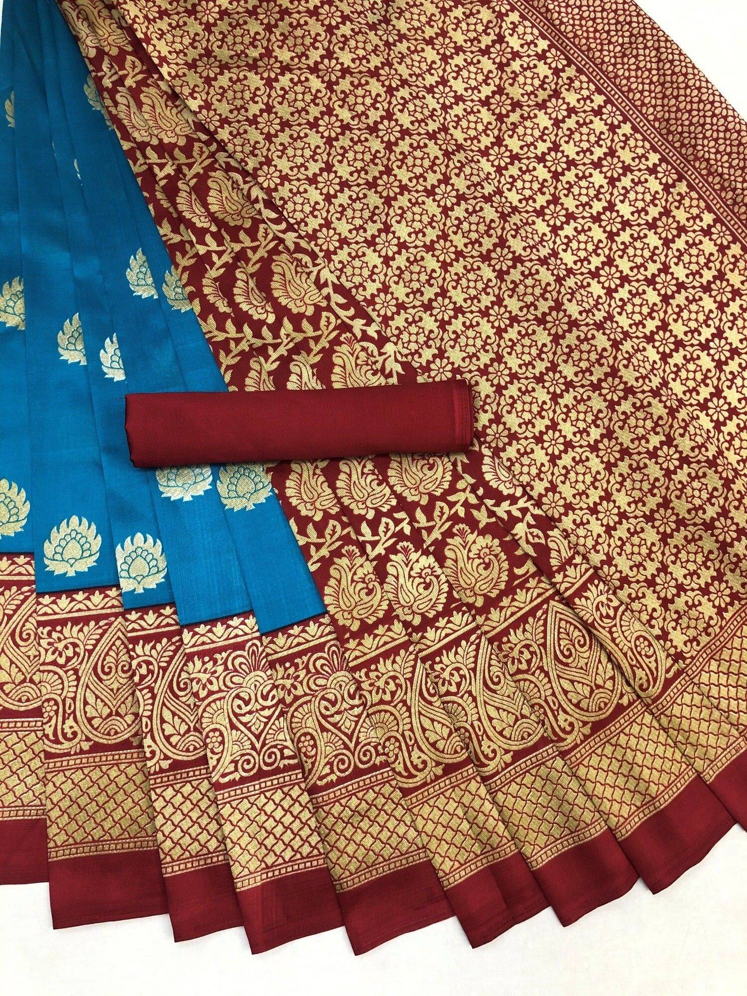Yashika Viscose Printed Regular Saree With Unstitched Blouse Piece ( Light Blue ) Yashika Viscose Printed Regular Saree With Unstitched Blouse Piece ( Light Blue )