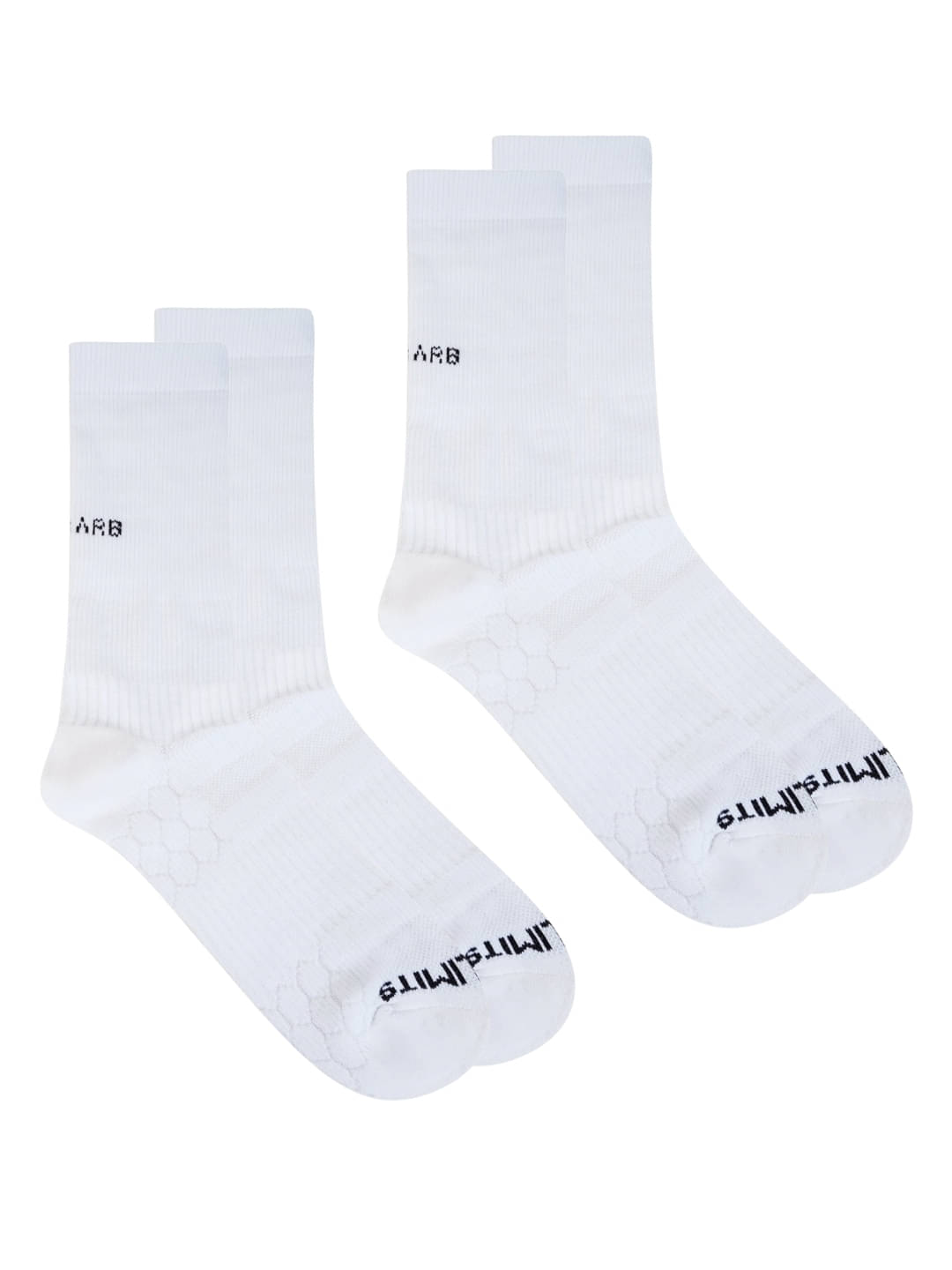 AIRGARB Pack of 2 Men's Cotton Blend Mid Length Socks ( White ) AIRGARB Pack of 2 Men's Cotton Blend Mid Length Socks ( White )
