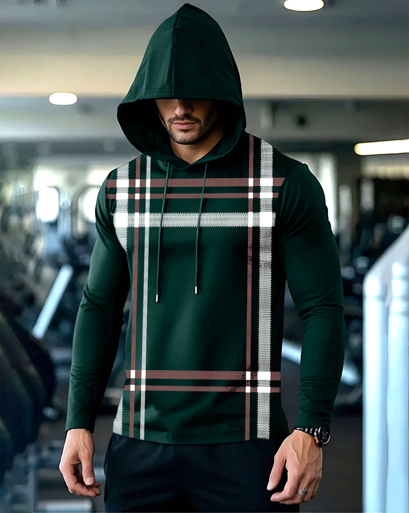     			AOOSH Men Cotton Blend Regular Fit Printed T-Shirt ( Dark Green )