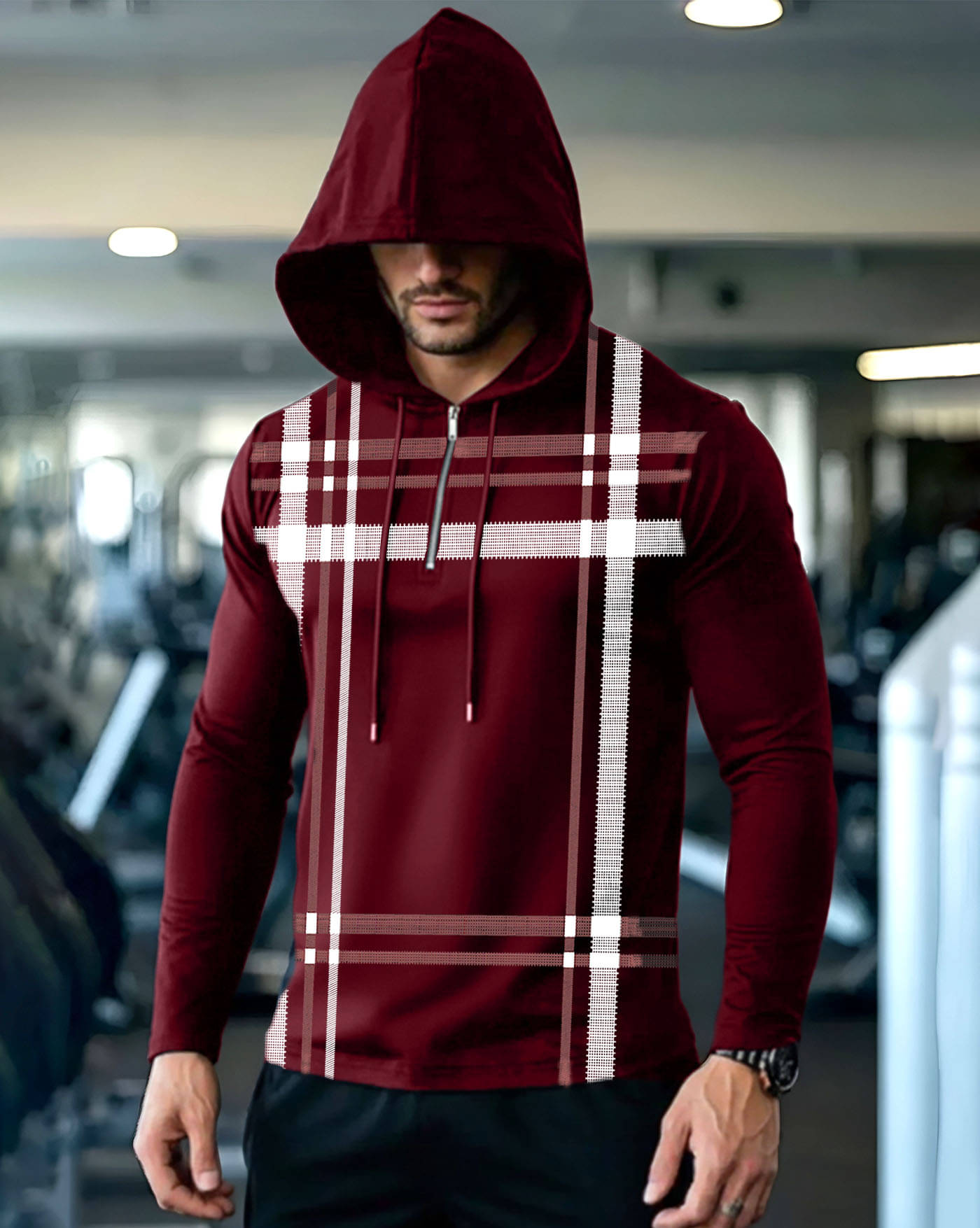     			AOOSH Men Cotton Blend Regular Fit Printed T-Shirt ( Maroon )