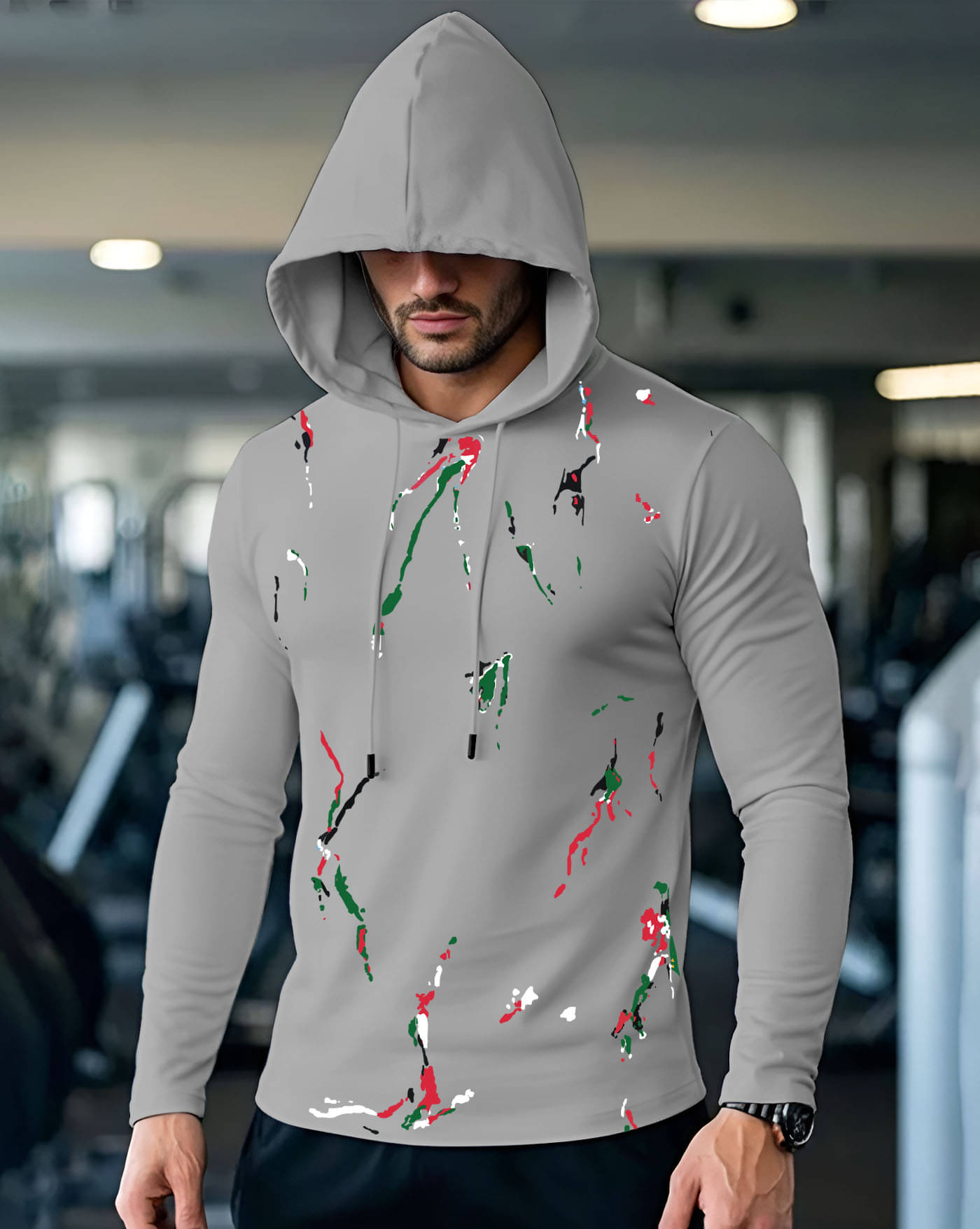     			AOOSH Men Cotton Blend Regular Fit Printed T-Shirt ( Grey )