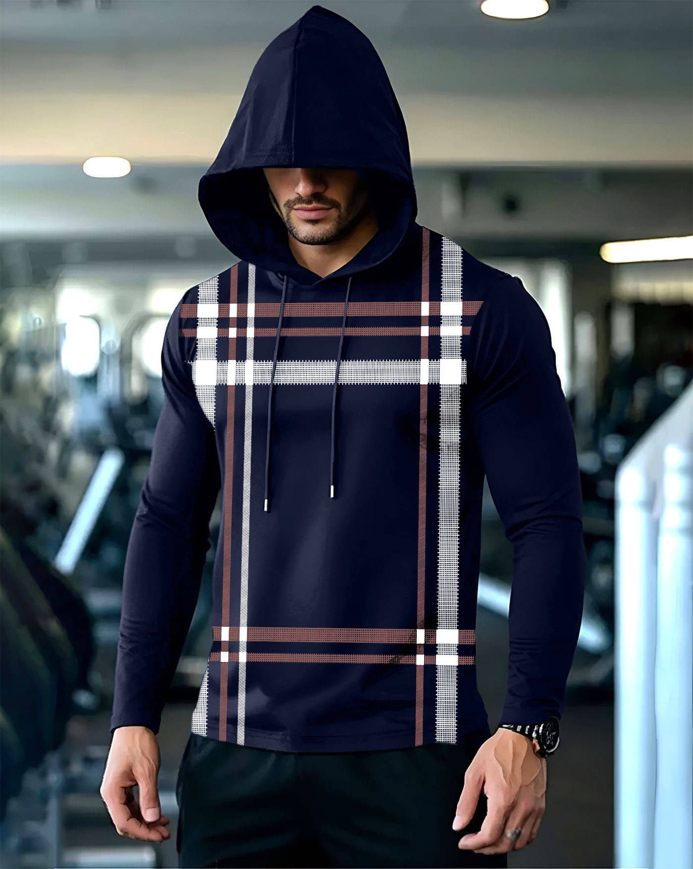     			AOOSH Men Cotton Blend Regular Fit Printed T-Shirt ( Blue )