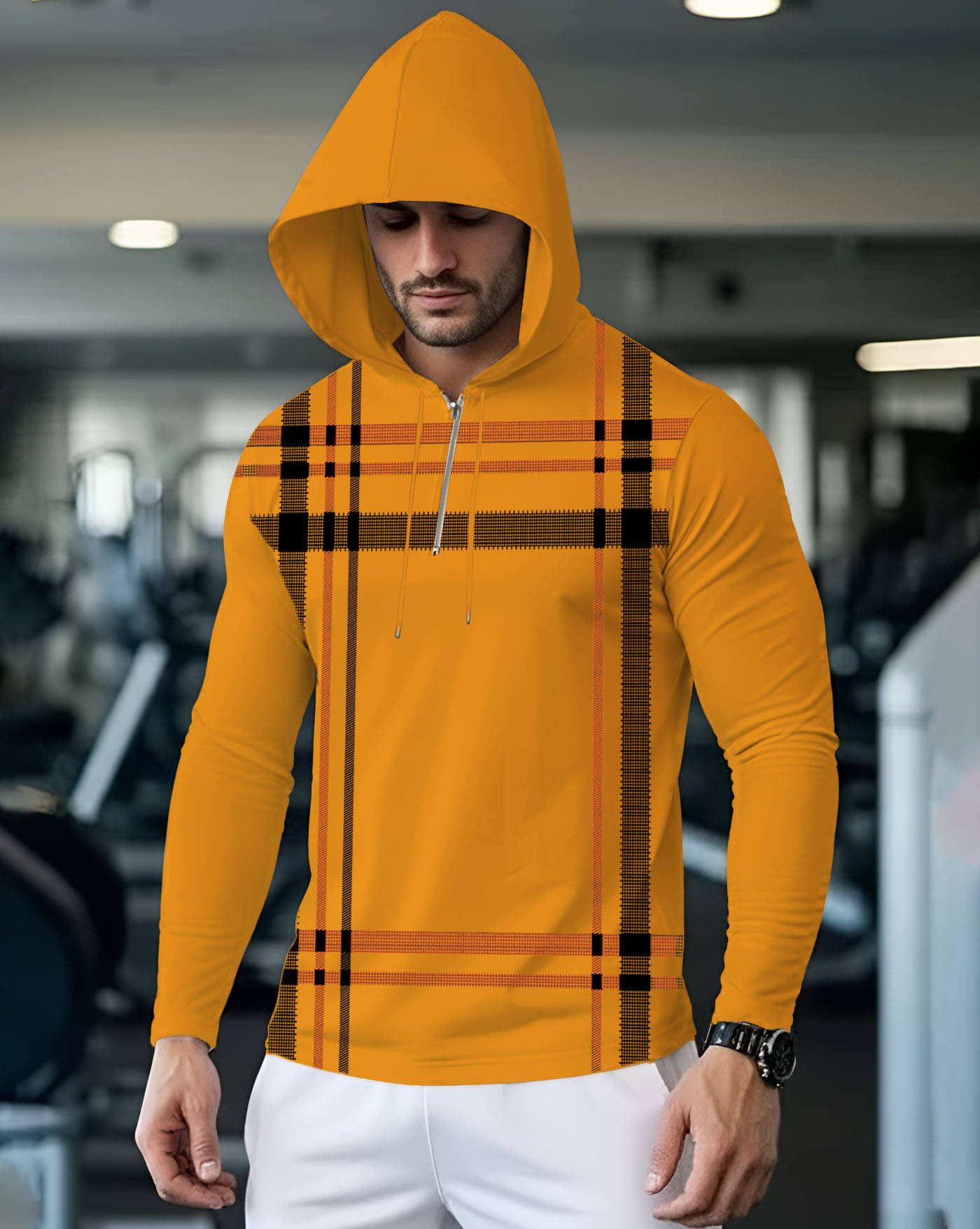     			AOOSH Men Cotton Blend Regular Fit Printed T-Shirt ( Mustard )
