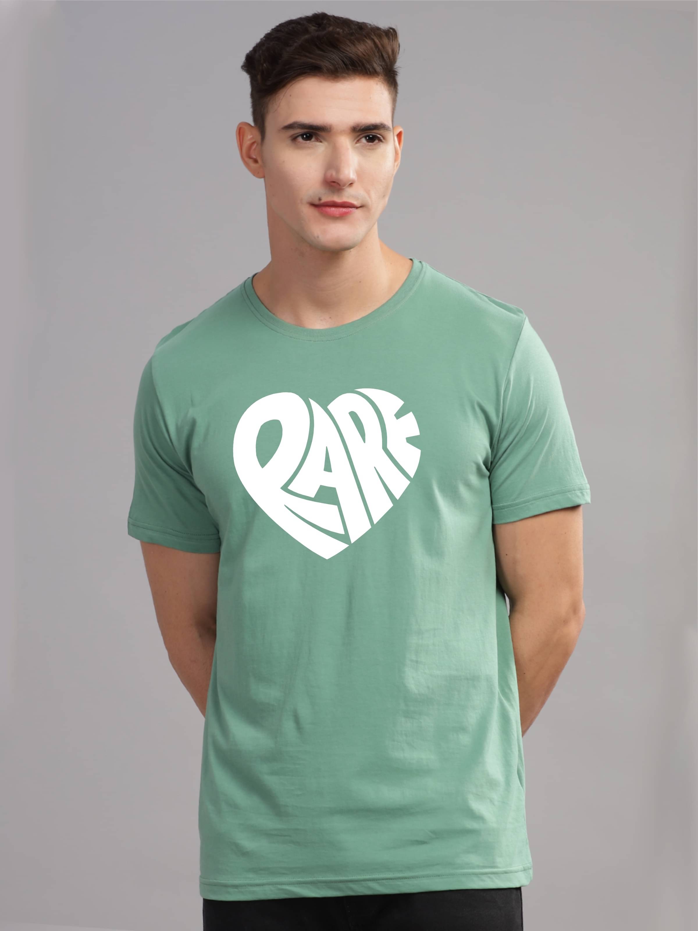     			Adro Men Cotton Blend Regular Fit Printed T-Shirt ( Sea Green )