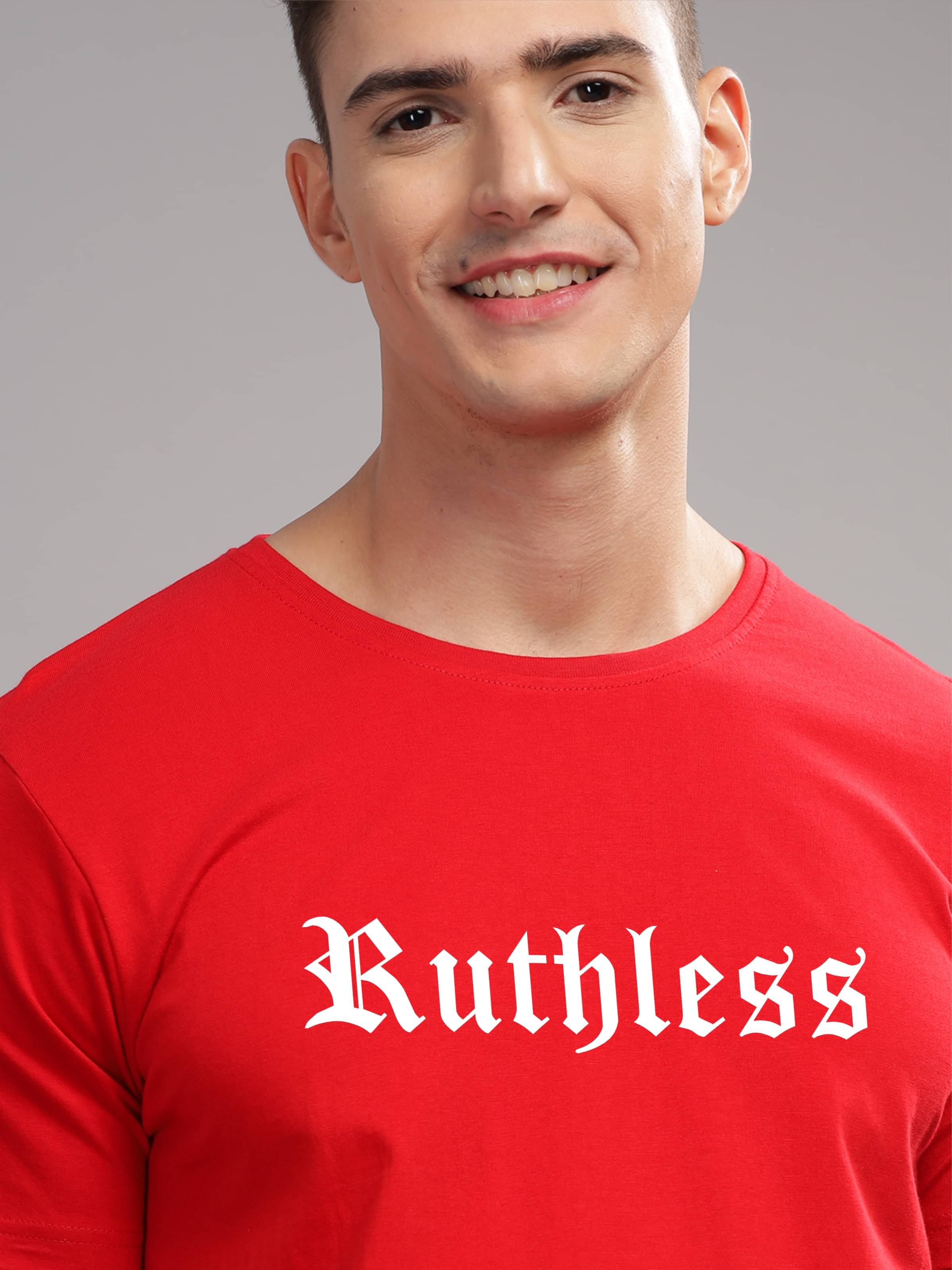     			Adro Men Cotton Blend Regular Fit Printed T-Shirt ( Red )