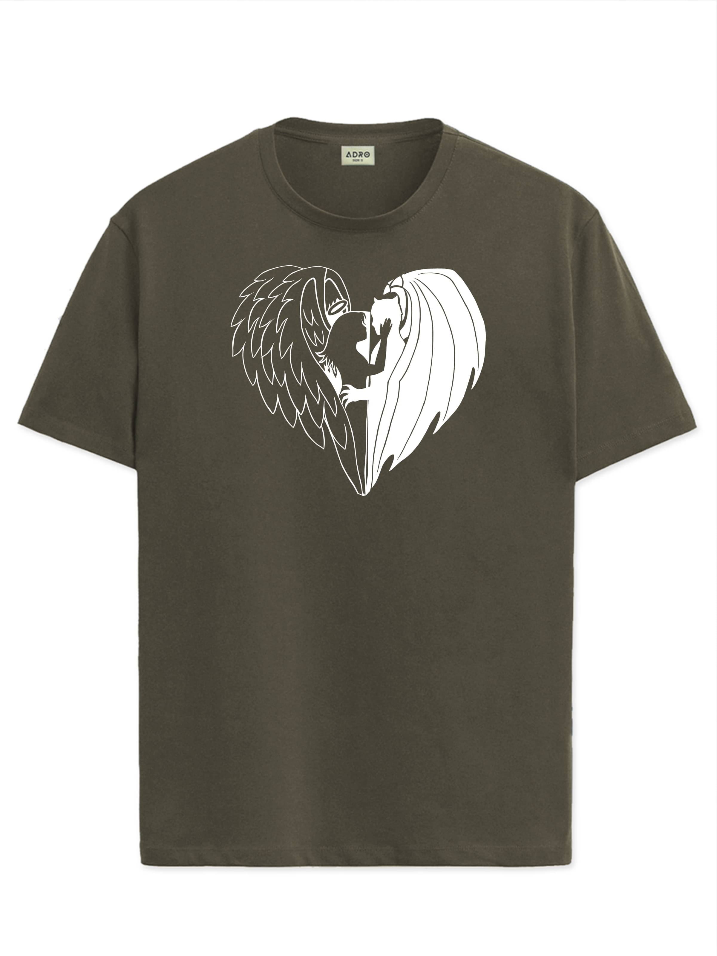 Adro Men Cotton Blend Regular Fit Printed T-Shirt ( Olive ) Adro Men Cotton Blend Regular Fit Printed T-Shirt ( Olive )
