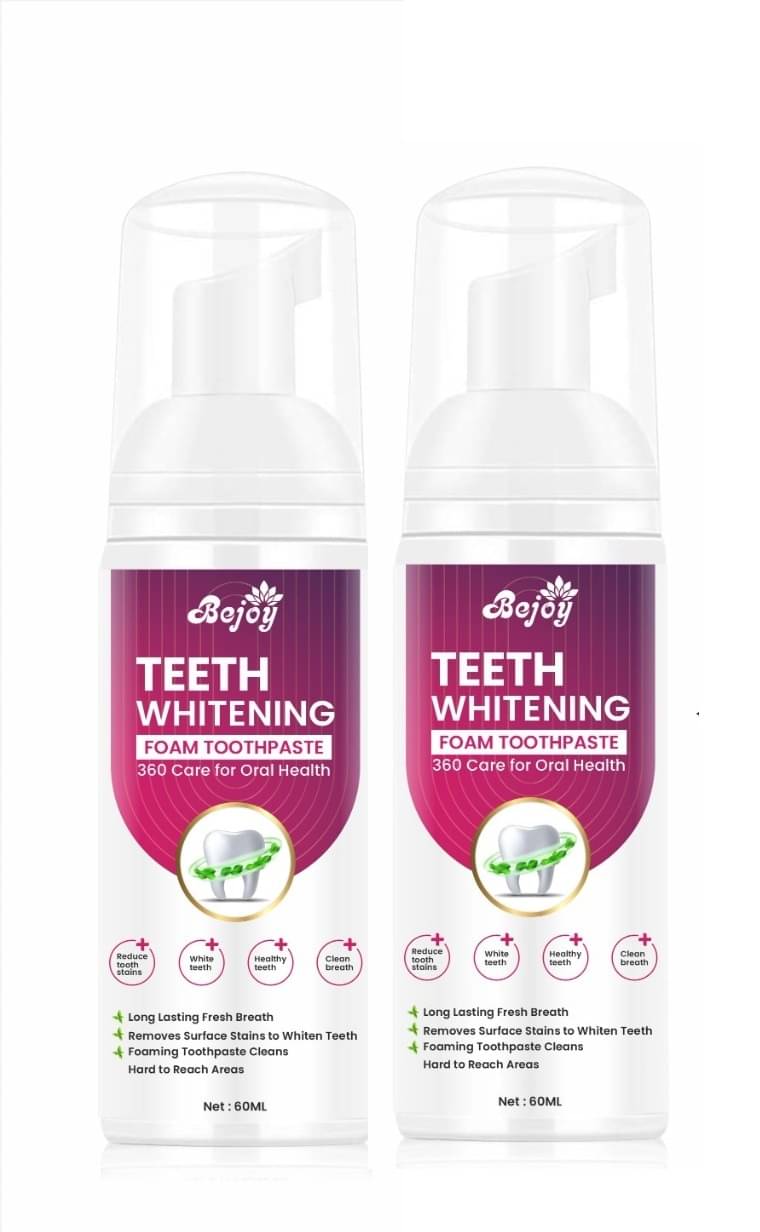 BEJOY Teeth whitening foaming Mouthwash 120 mL Pack of 2 BEJOY Teeth whitening foaming Mouthwash 120 mL Pack of 2
