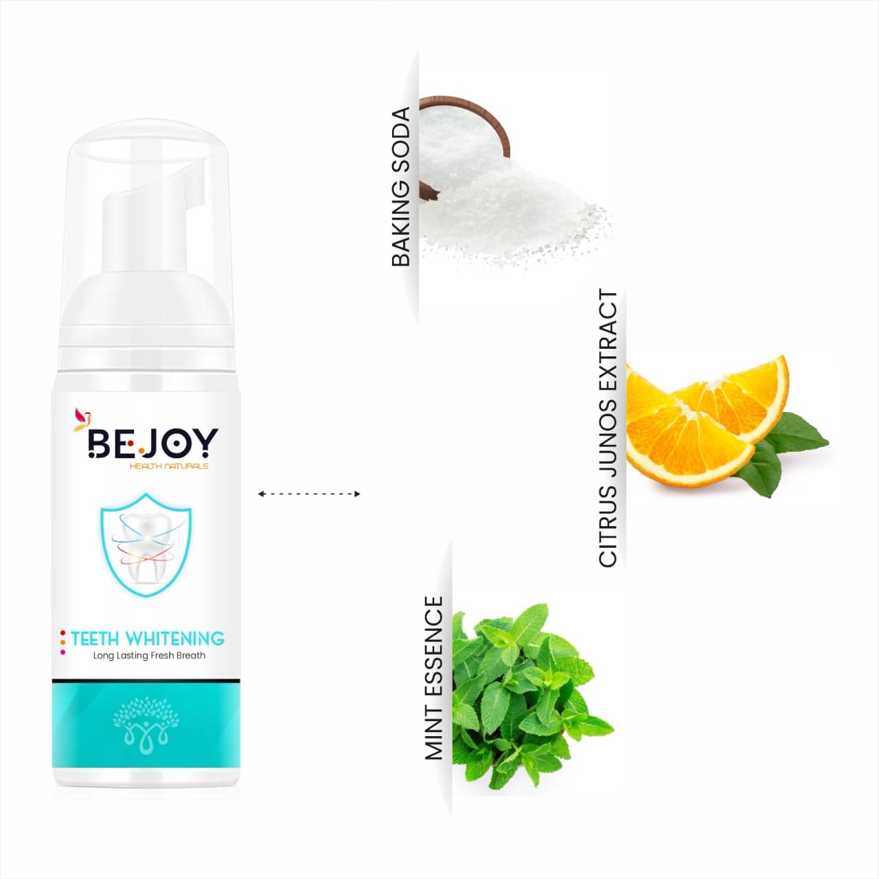 BEJOY Teeth whitening foaming Mouthwash Spray 60 mL BEJOY Teeth whitening foaming Mouthwash Spray 60 mL