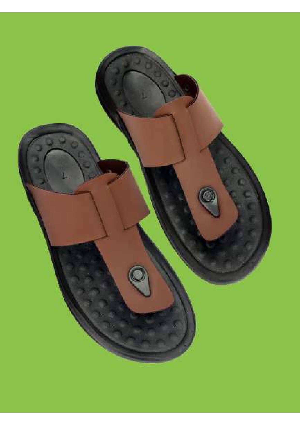     			Buxton Brown Men's Slide Flip Flop