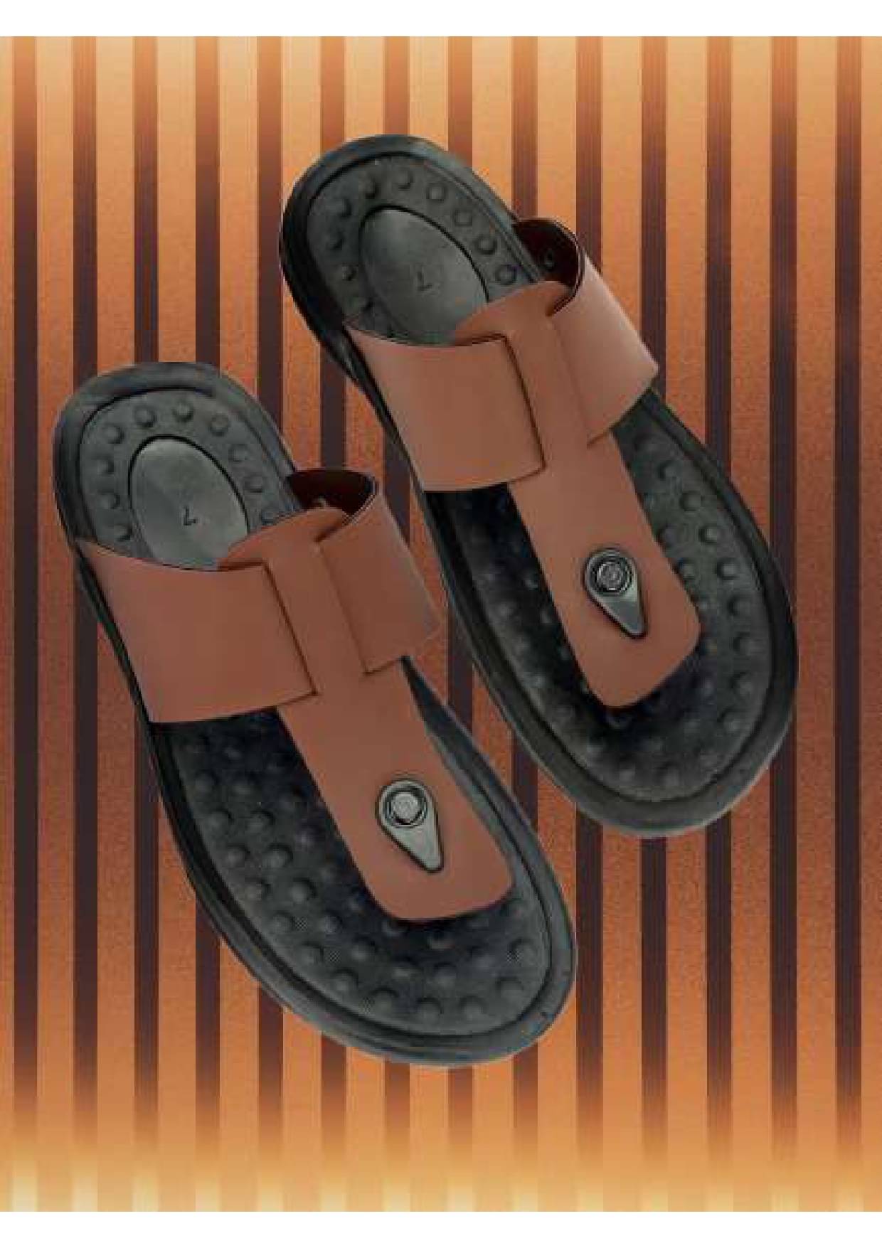     			Buxton Brown Men's Slide Flip Flop