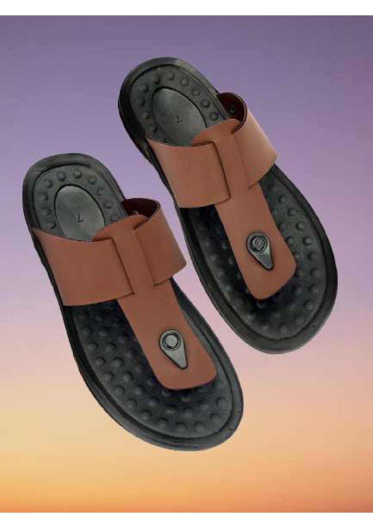     			Buxton Brown Men's Slide Flip Flop