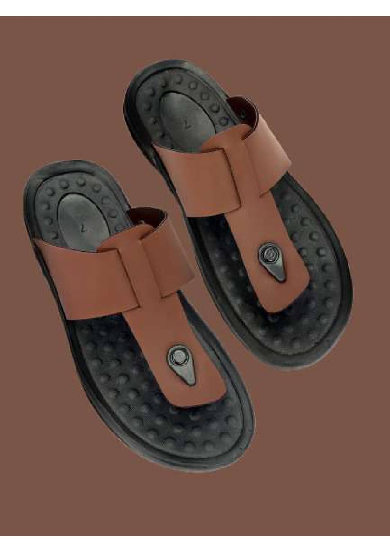     			Buxton Brown Men's Slide Flip Flop
