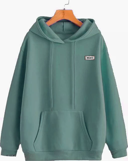     			CAT BUNNY Woollen Hooded Men's Sweatshirt - Sea Green ( Pack of 1 )