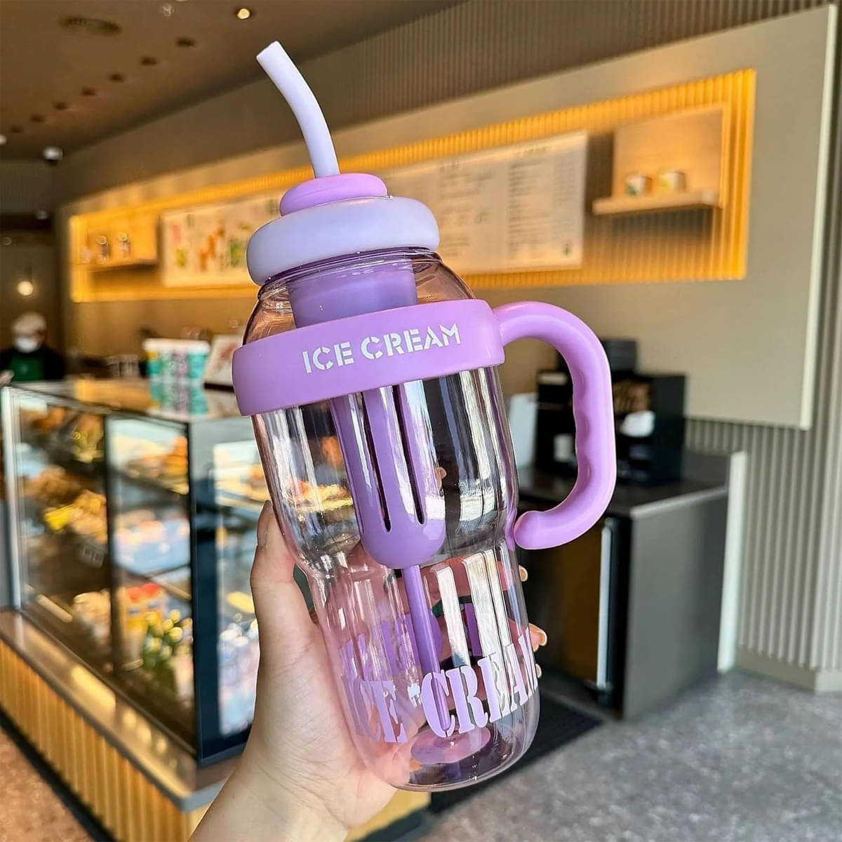    			CRAYLUXE 1.3 Ltr Ice Cream-Inspired Water Bottle Multicolor Plastic Water Bottle 1300 mL ( Set of 1 )