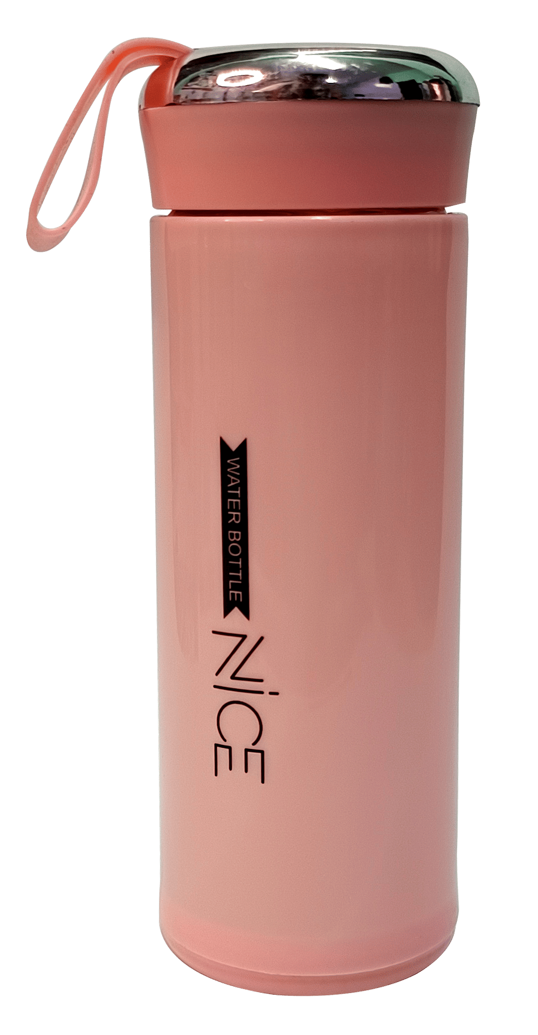     			CeePoo Pink Glass Water Bottle 400 mL ( Set of 1 )