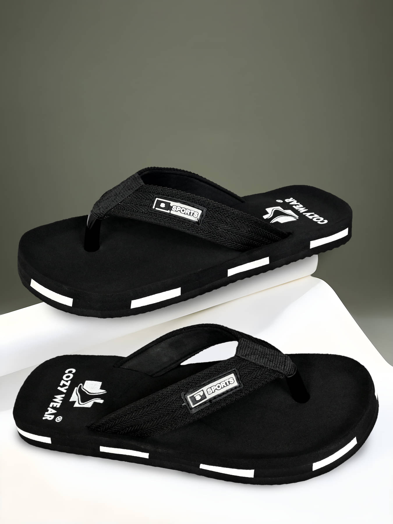     			Cozy Wear Black Men's Daily Slipper