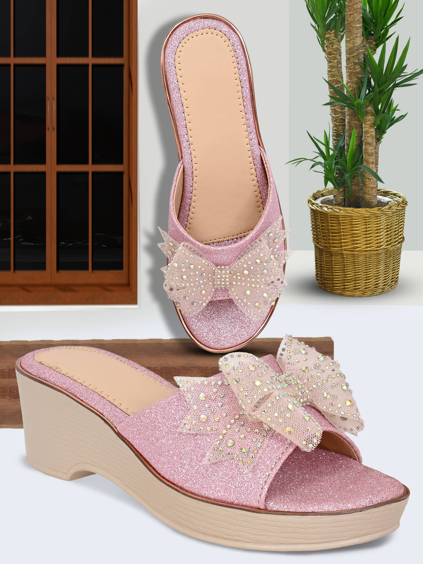     			Cozy Wear Peach Women's Sandal Heels