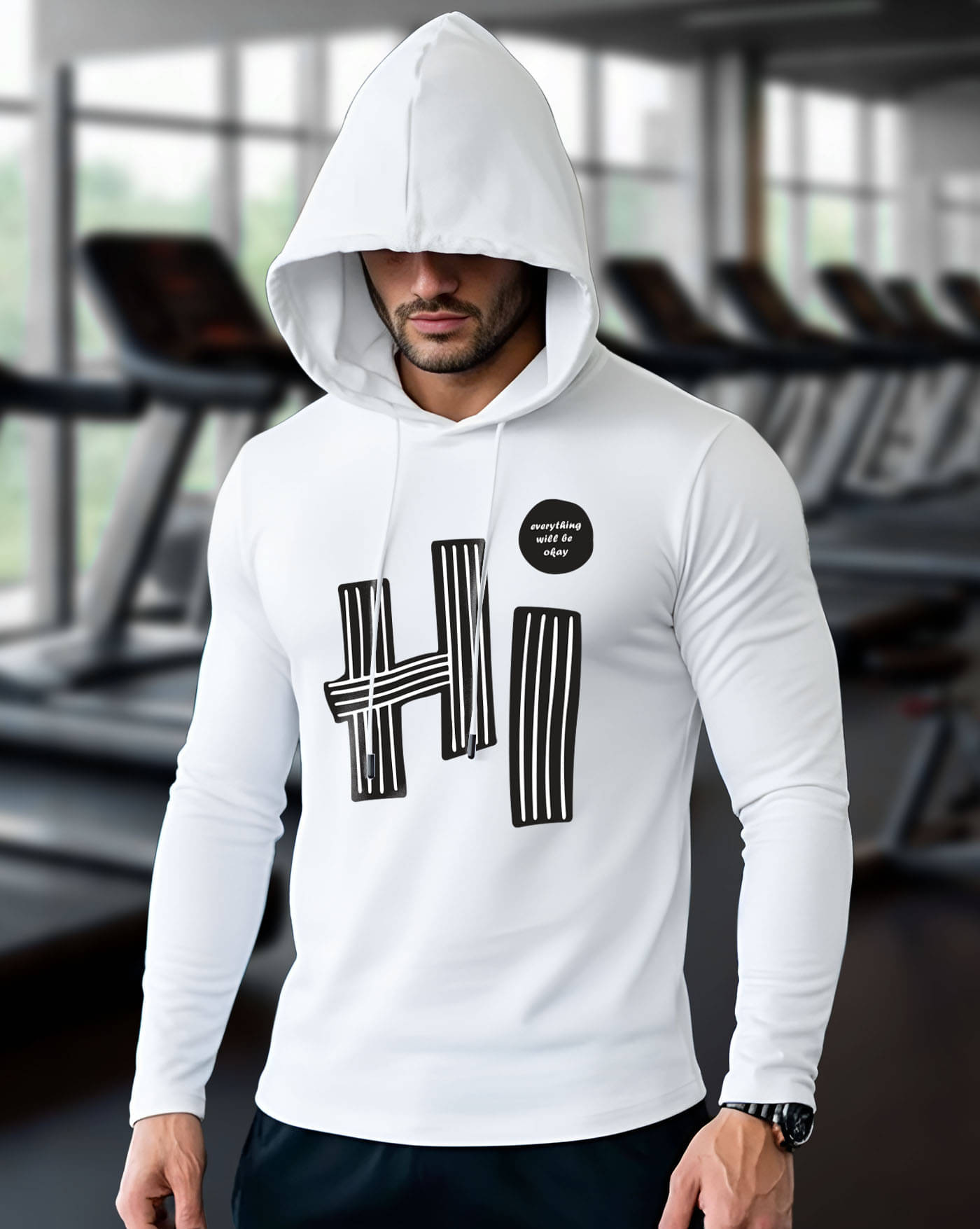 ENITOR Men Cotton Blend Regular Fit Printed T-Shirt ( White ) ENITOR Men Cotton Blend Regular Fit Printed T-Shirt ( White )