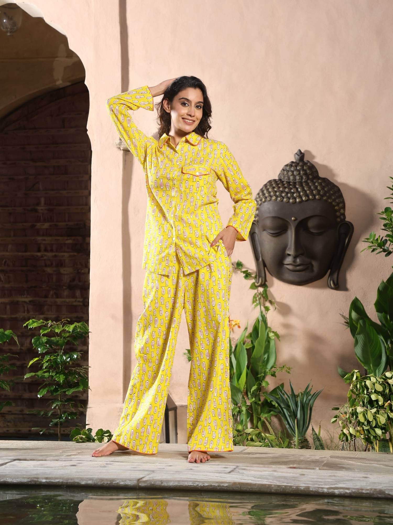     			Flavia Creation Women Printed Top With Trousers Co-Ord Set ( Multicolor )