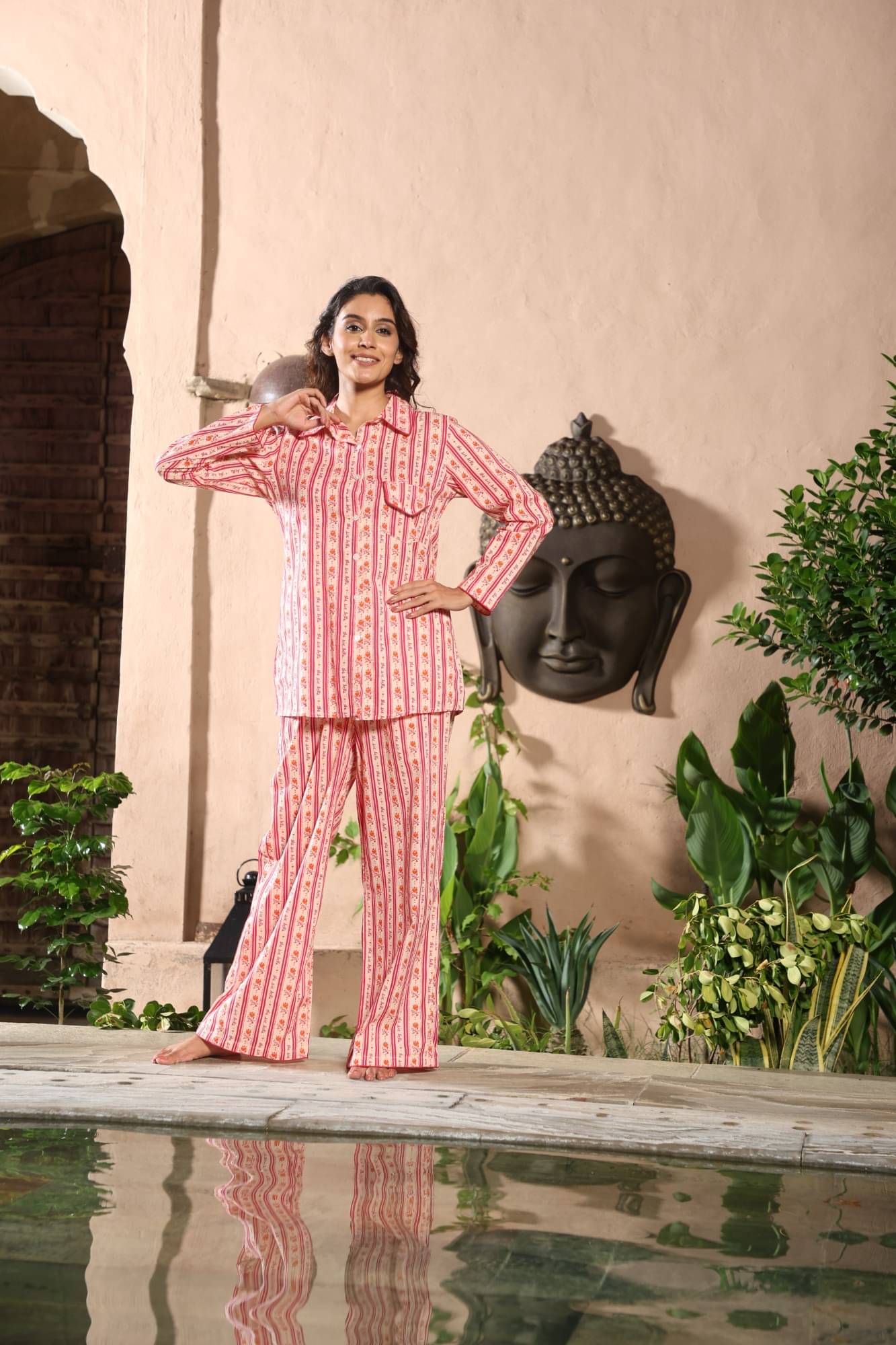     			Flavia Creation Women Printed Top With Trousers Co-Ord Set ( Multicolor )