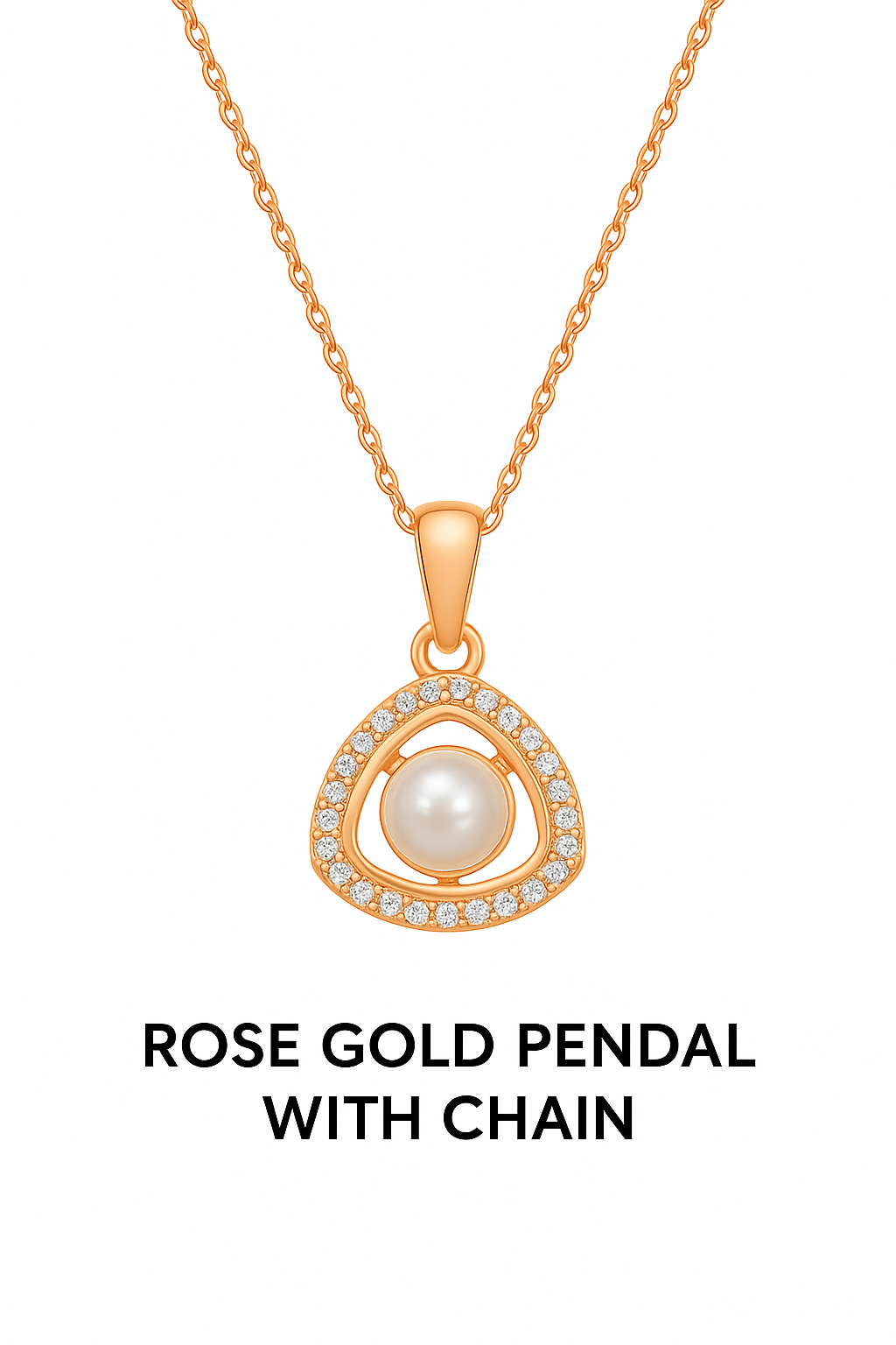     			GANERIC AAHI Rose Gold Pendant set ( Pack of 1 )