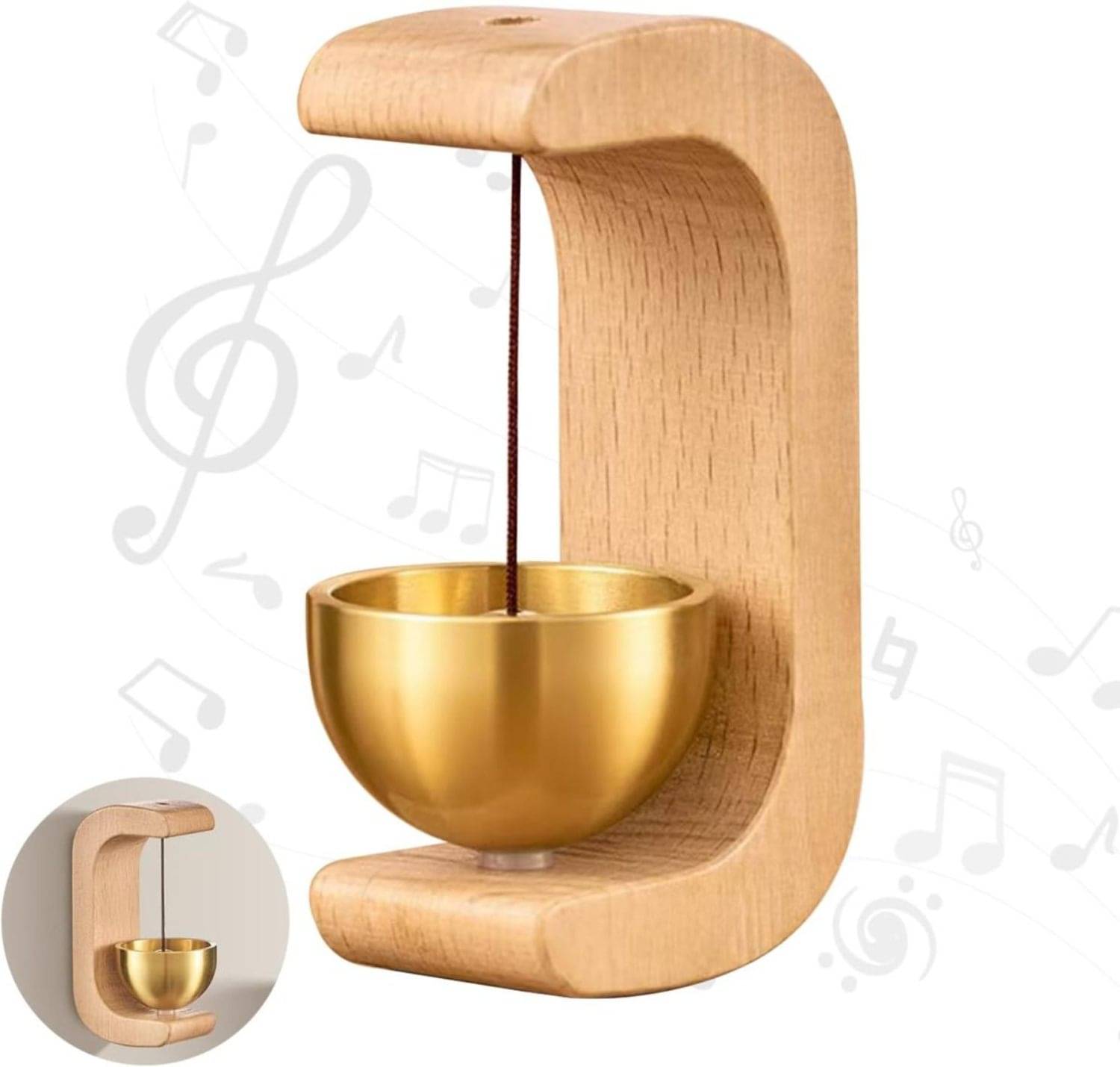 Gadget Deals- Shopkeepers Bell for Door Opening | Wooden Bell for Door | Home Entrance | Wind Chime for Refrigerator, Room, Home Decor Gadget Deals- Shopkeepers Bell for Door Opening | Wooden Bell for Door | Home Entrance | Wind Chime for Refrigerator, Room, Home Decor