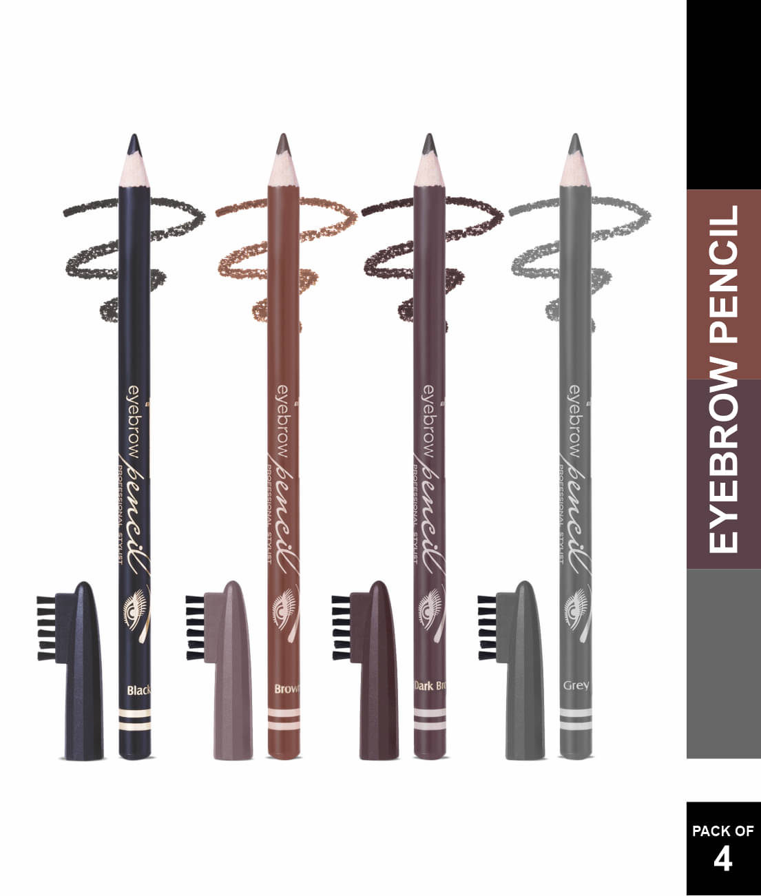     			Glam21 Eyebrow Pencil Brow Pencil Brown Pack of 4 4 g