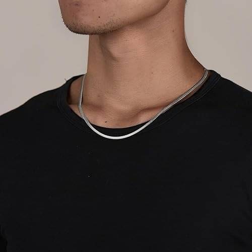     			Inko&co Silver Plated Stainless Steel Chain ( Pack of 1 )